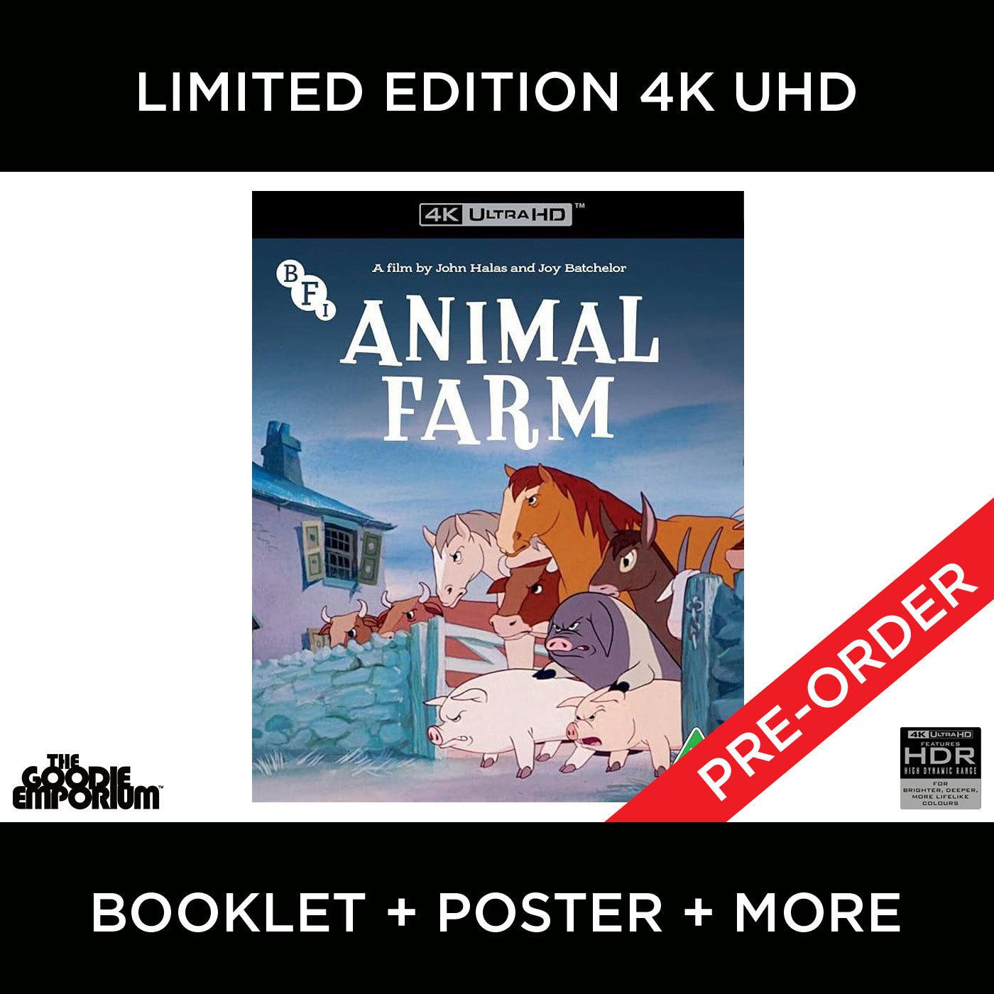 Animal Farm 4K Ultra HD Blu-ray 1954 BFI British Film Institute John Halas Joy Batchelor George Orwell