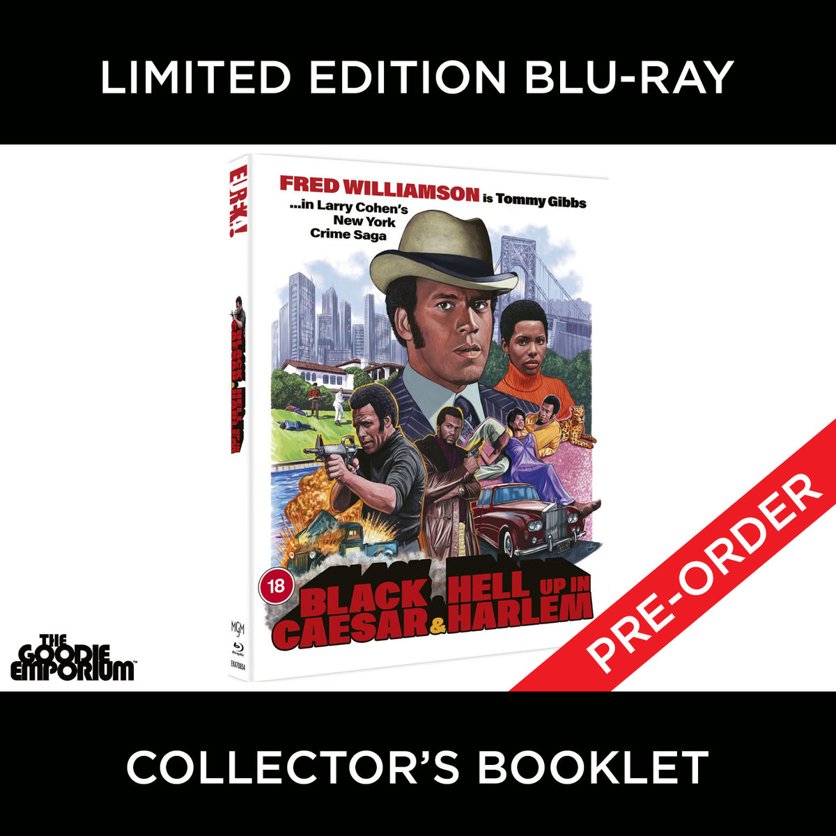 Black Caesar and Hell Up In Harlem Blu-ray Eureka 1973 Larry Cohen Fred Williamson Blaxploitation
