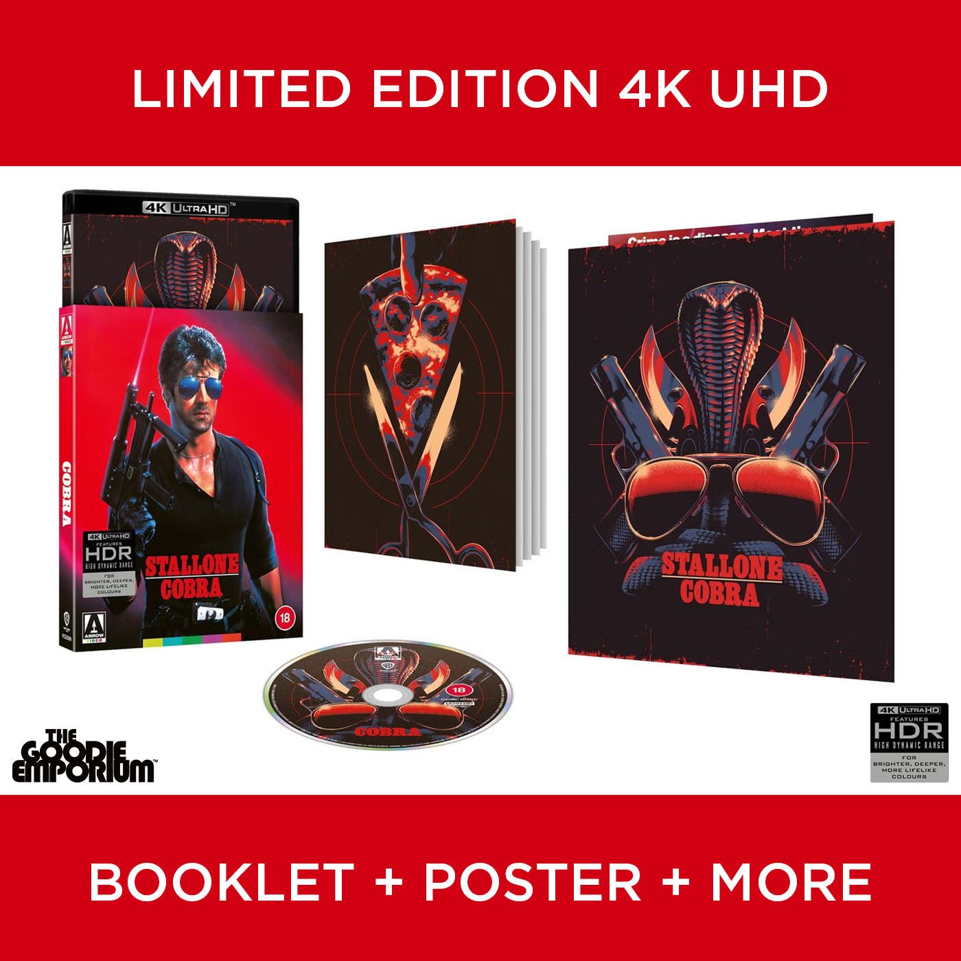 Cobra 4K Ultra HD Blu-ray 1986 Sylvester Stallone UHD Arrow George P Cosmatos