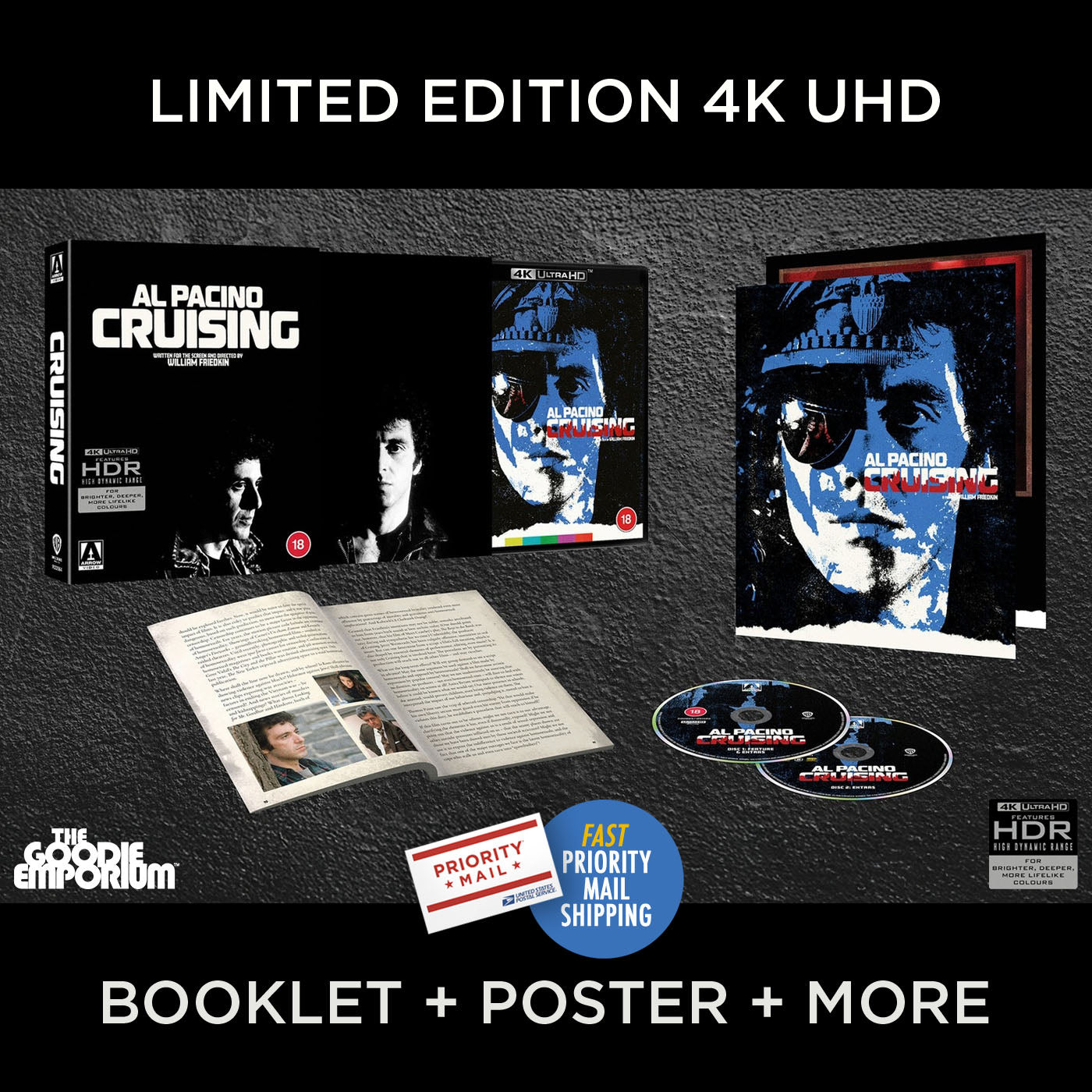 Cruising 4K Ultra HD Blu-ray Arrow Al Pacino Limited Edition William Friedkin
