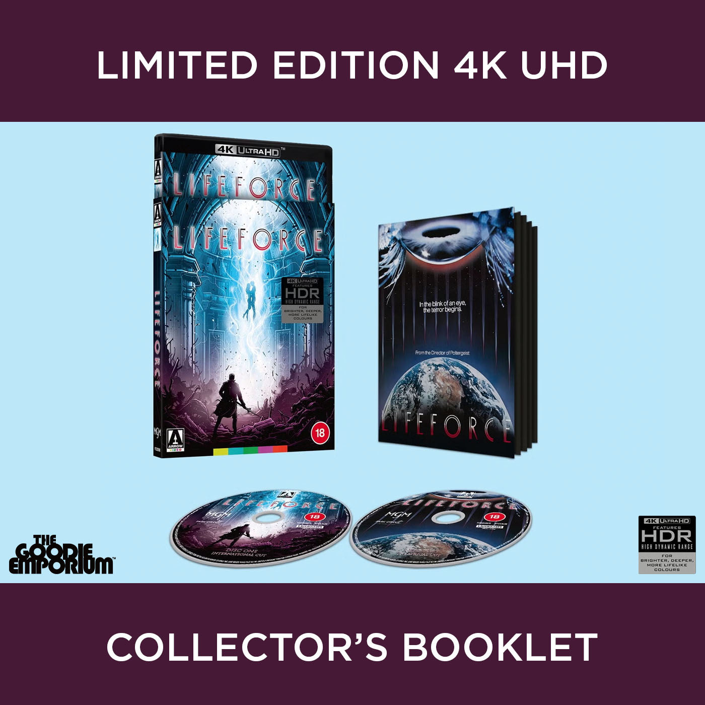 Lifeforce UHD 4K Ultra HD Blu-ray Life Force Arrow Tobe Hooper 1985