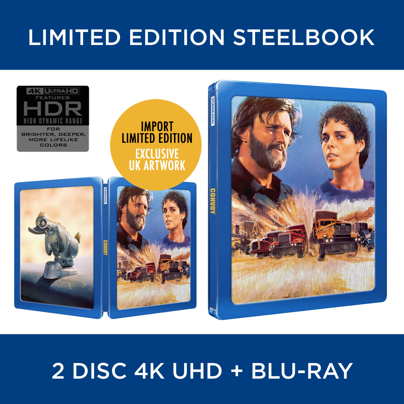 Convoy 4K Ultra HD Blu-ray 1978 Sam Peckinpah Steel Book SteelBook Studio Canal