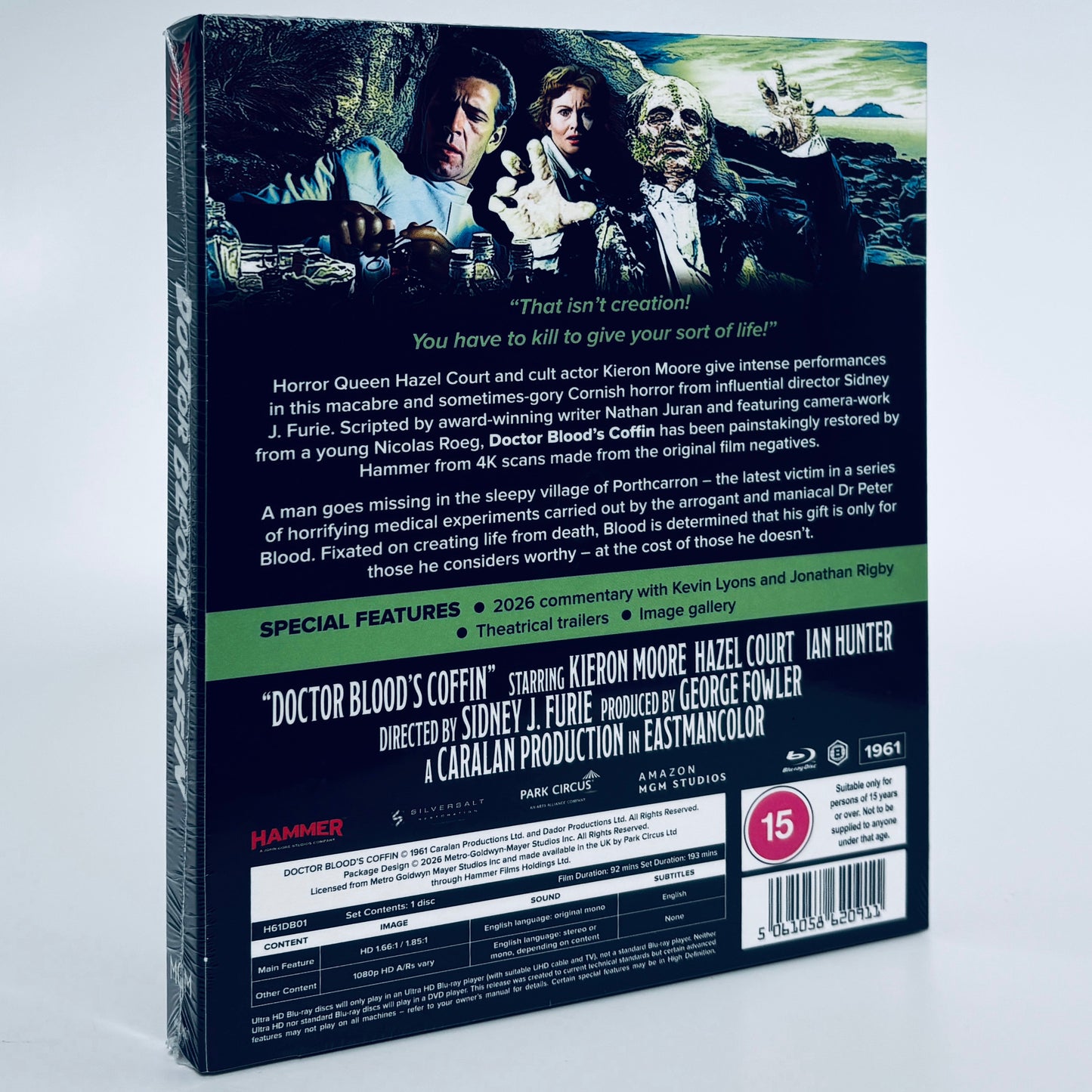 Doctor Blood's Coffin Blu-ray 1961 Hammer Films Kieron Moore Dr Nathan Juran Nicolas Roeg Sidney J. Furie