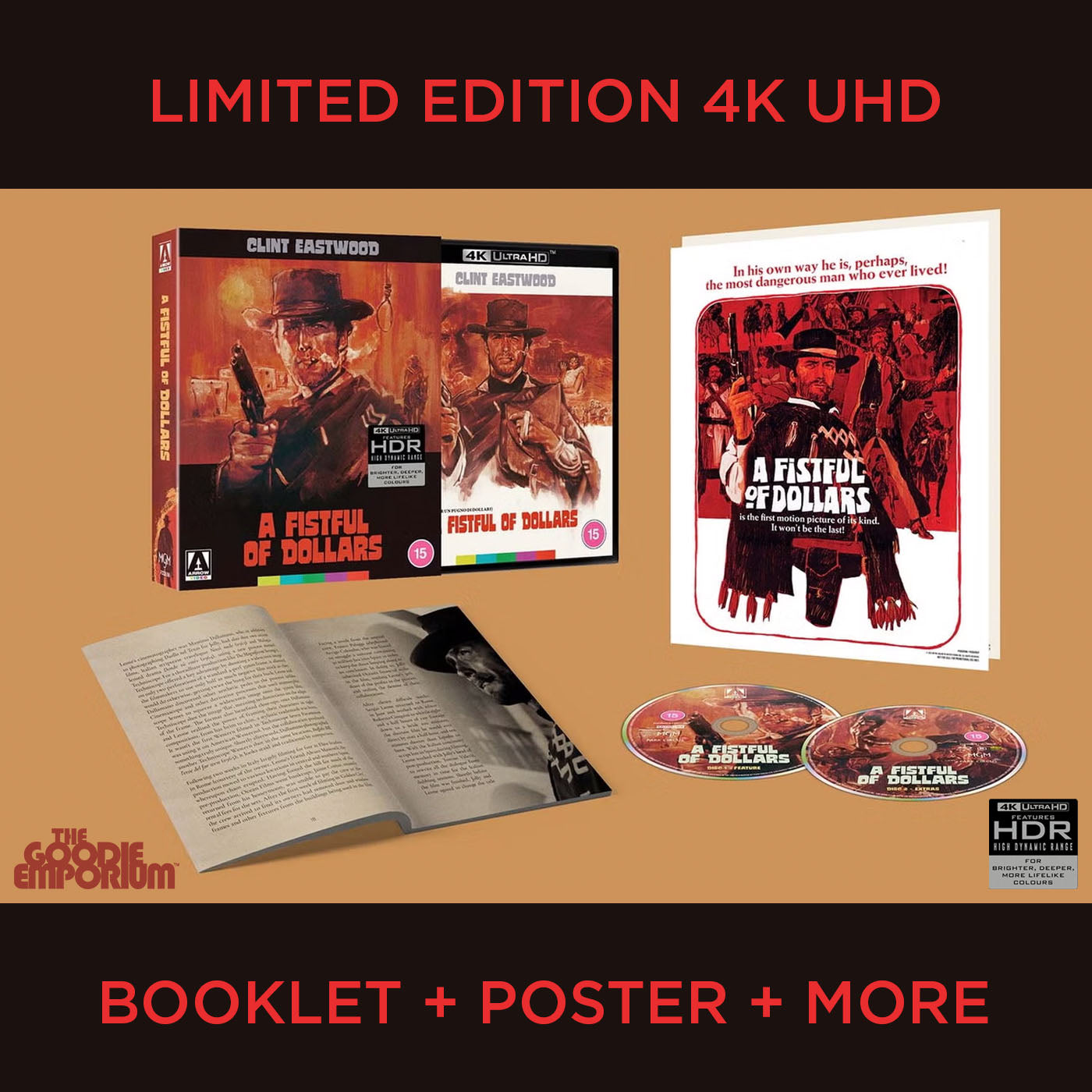 A Fistful of Dollars 4K Ultra HD UHD Blu-ray Arrow Sergio Leone Clint Eastwood