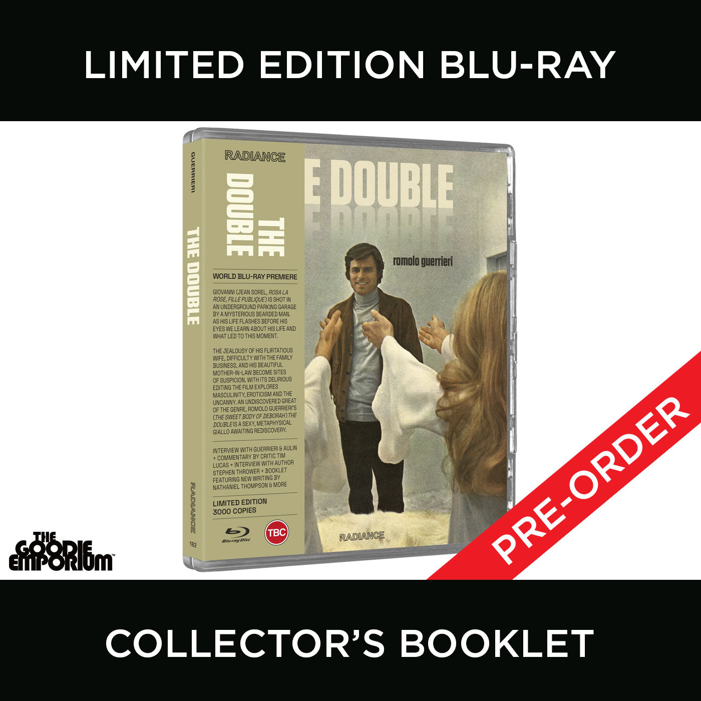 The Double Blu-ray 1971 Radiance Jean Sorel Ewa Aulin Romolo Guerrieri
