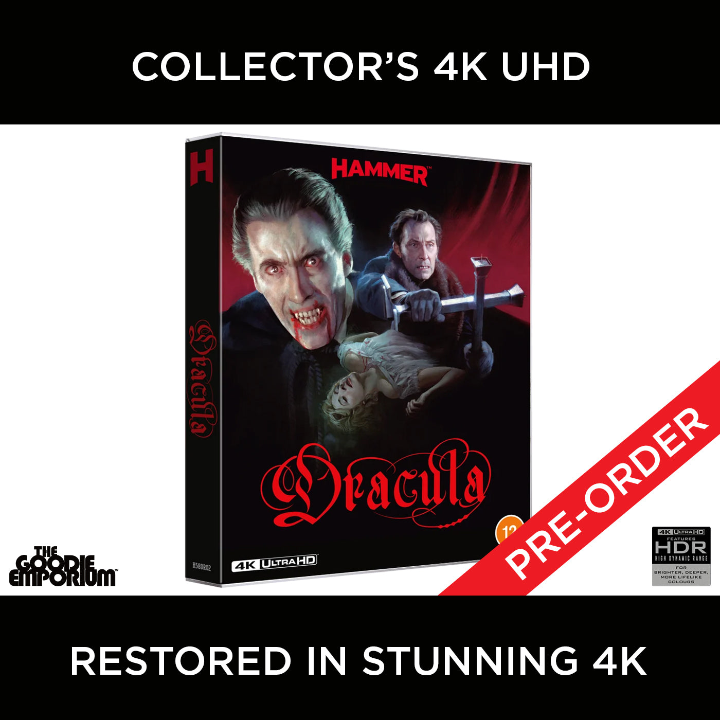 Dracula 4K Ultra HD Hammer Films 1958 Terence Fisher Peter Cushing Christopher Lee