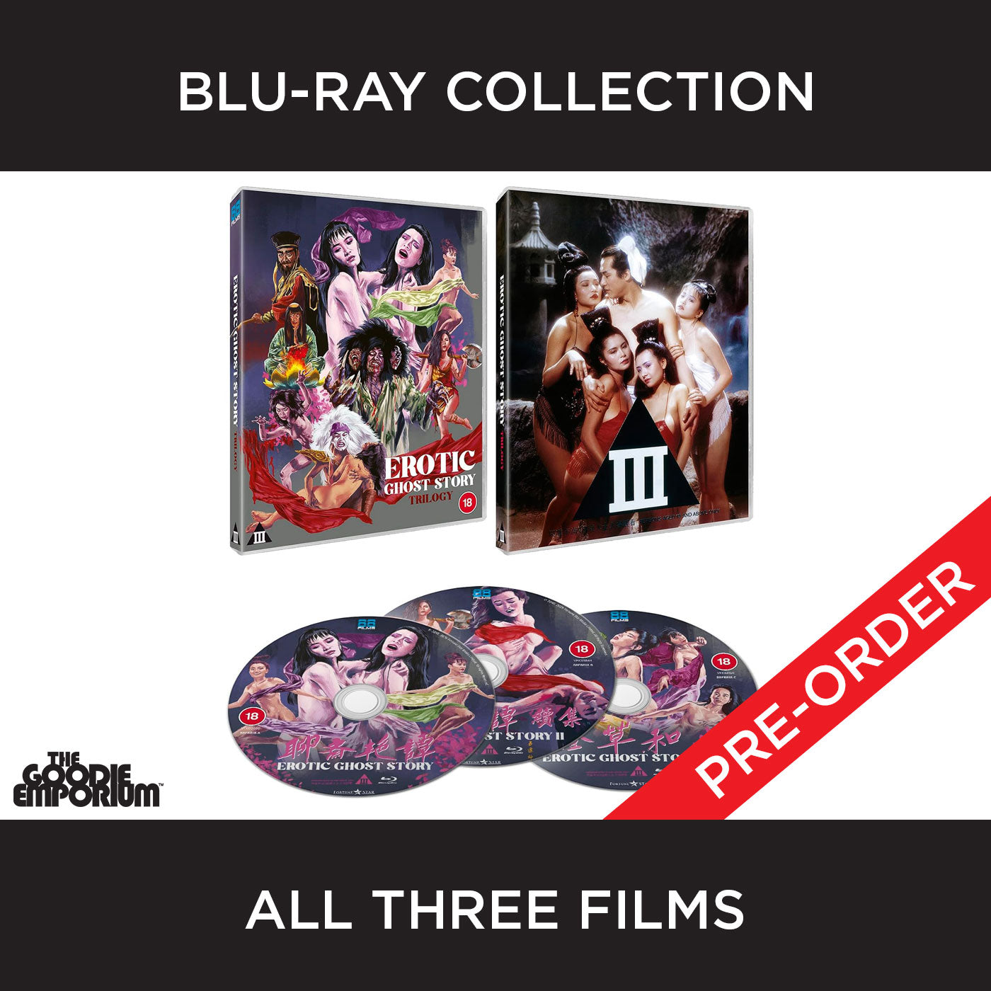 Erotic Ghost Story Blu-ray Trilogy 1 2 3 II III Collection 88 Films Amy Yip Standard