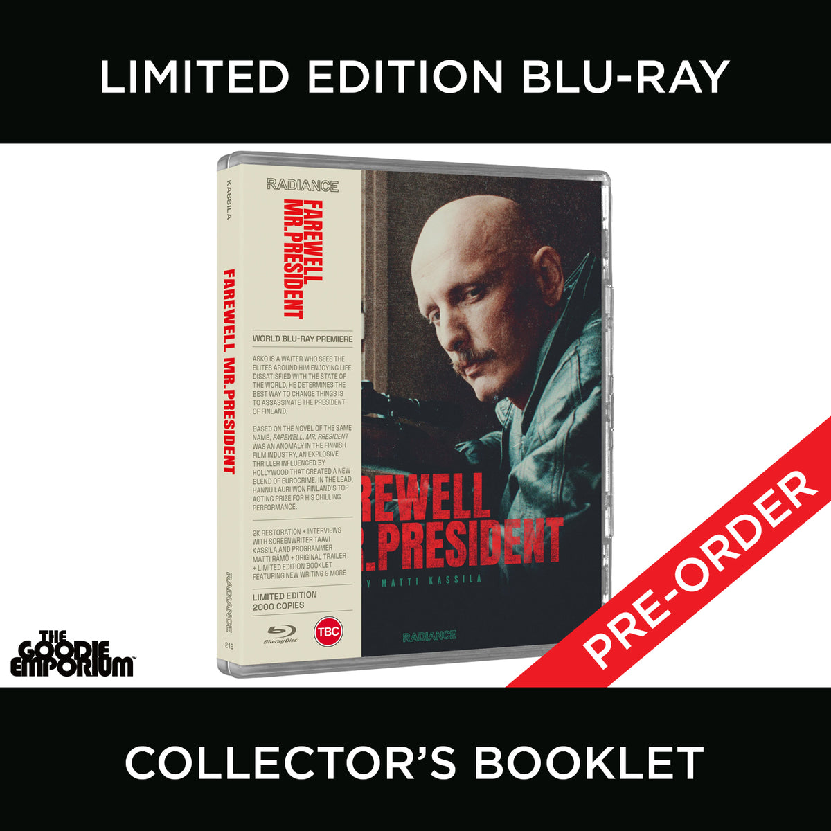Farewell Mr President Goodbye Blu-ray Radiance 1987 Matti Kassila Hannu Lauri