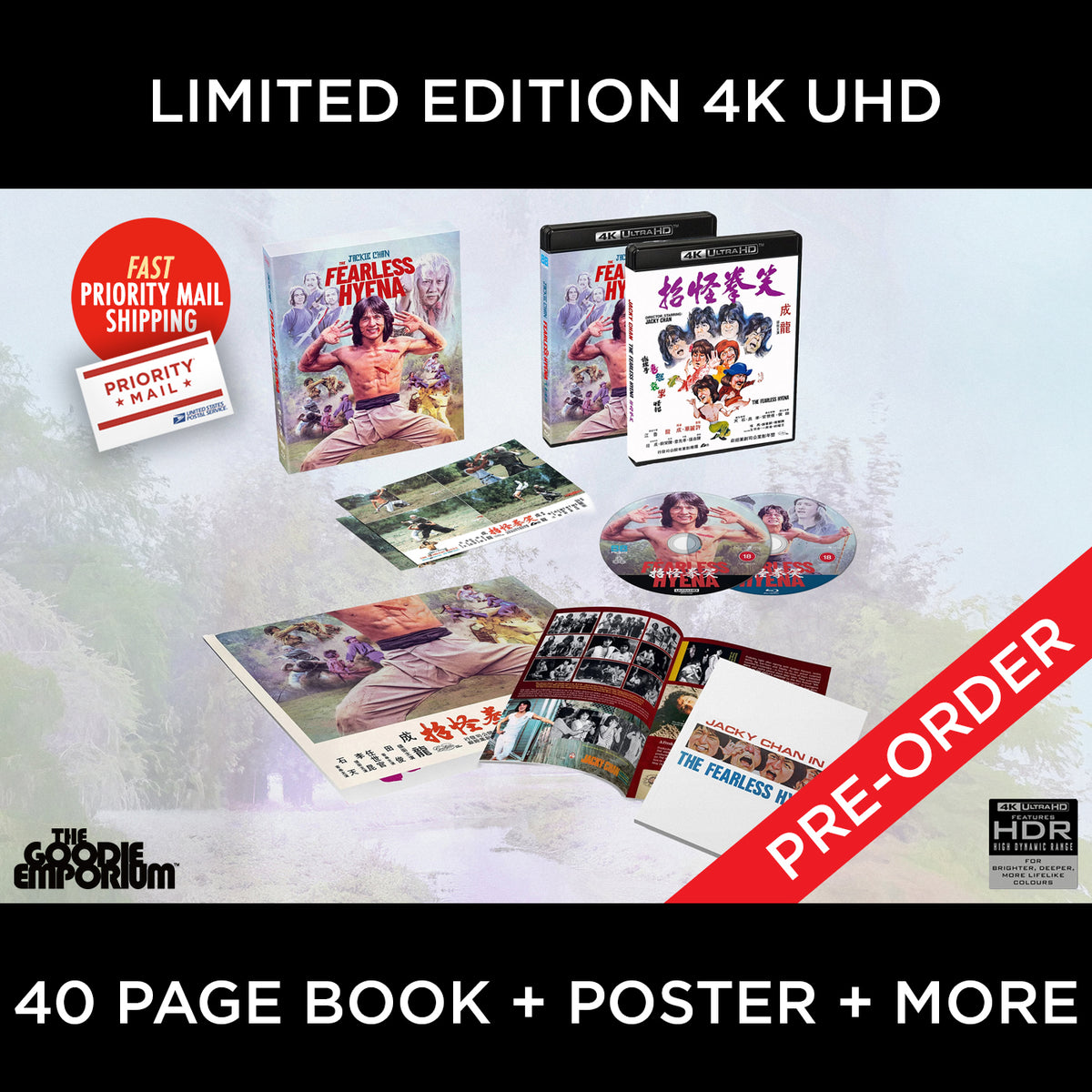 The Fearless Hyena 4K Ultra HD Blu-ray UHD Jackie Chan 88 Films 1979 James Tien Dean Shek Tien