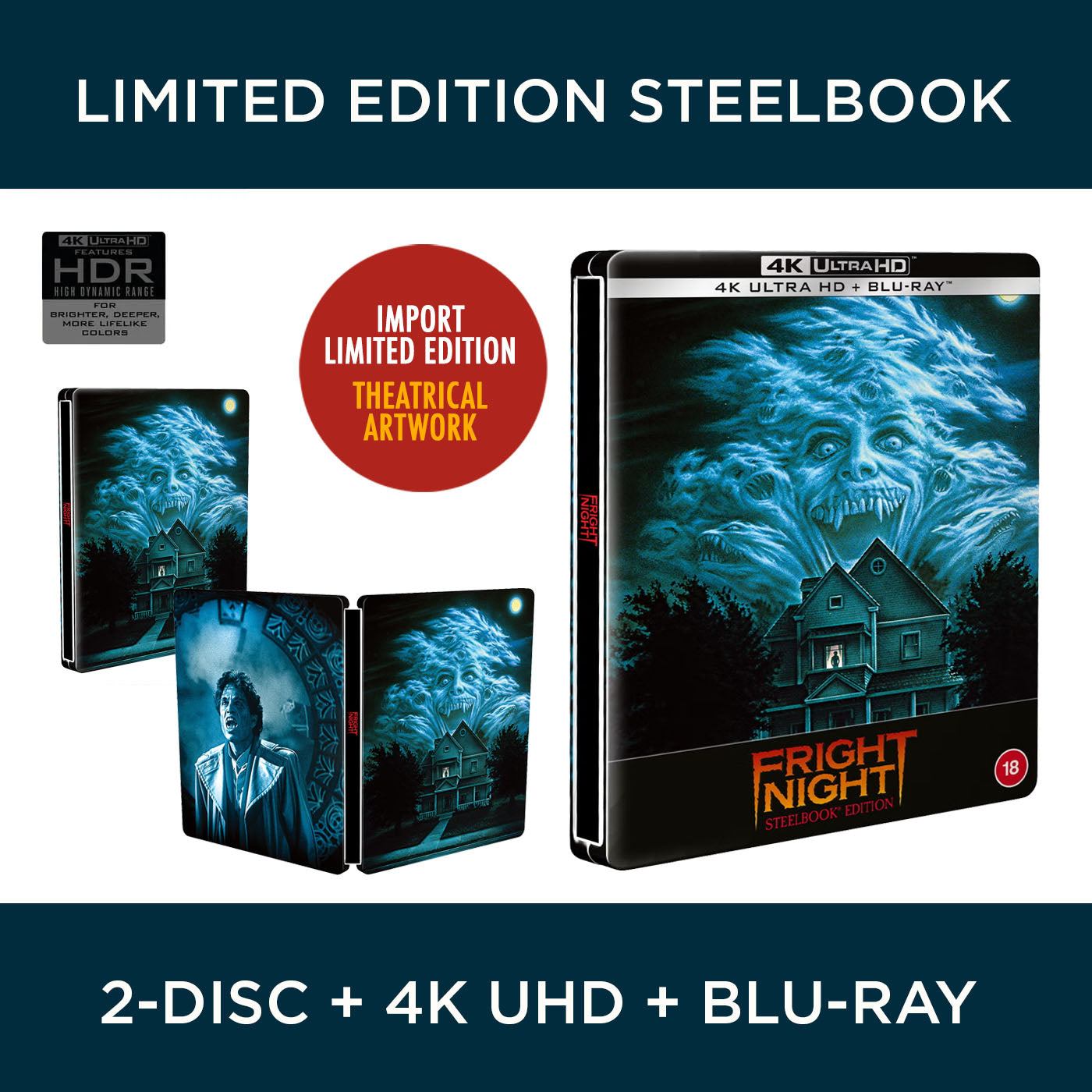 Fright Night 4K Ultra HD 1985 UHD Blu-ray SteelBook Steel Book
