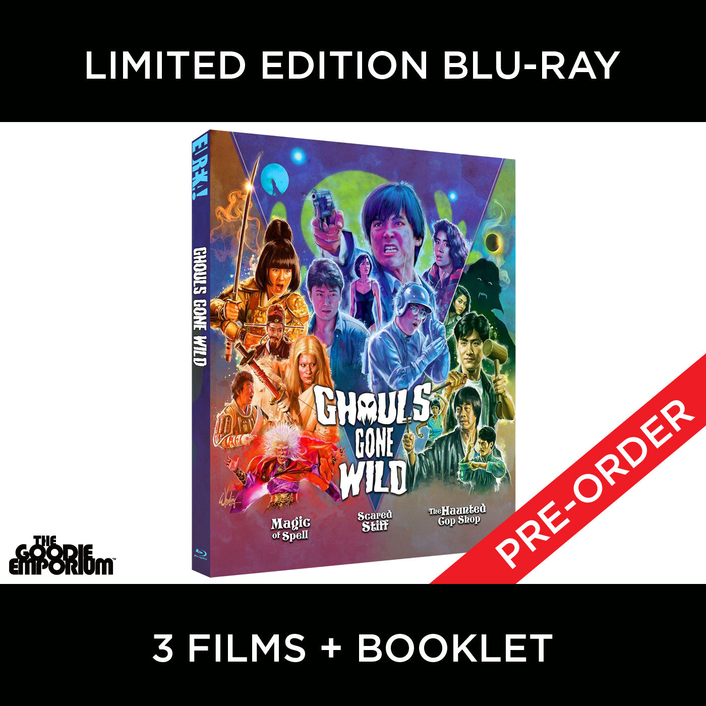 Ghouls Gone Wild Blu-ray Eureka Chow Yun-fat Ricky Hui Scared Stiff The Haunted Cop Shop Magic of Spell