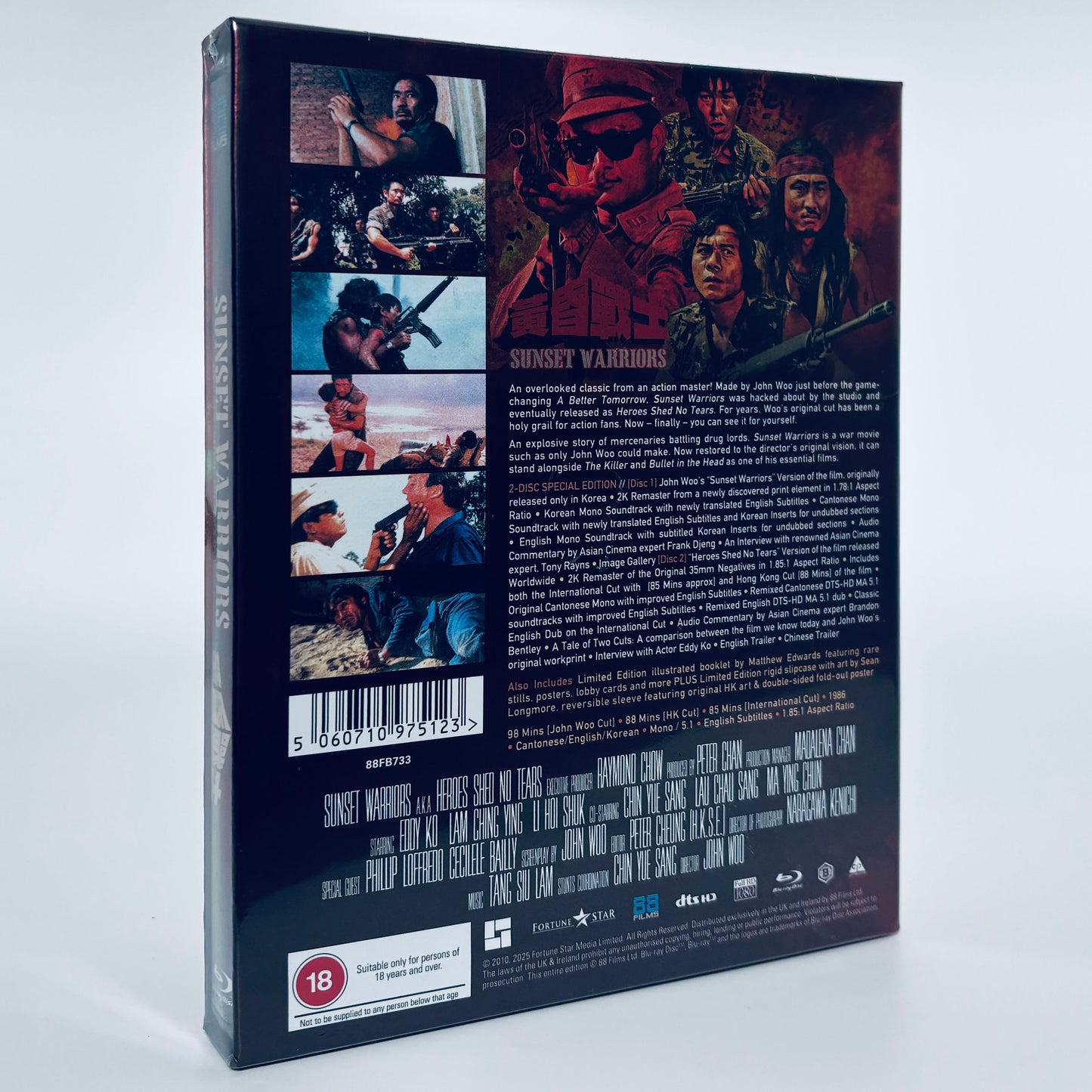 Sunset Warriors Blu-ray 88 Films Heroes Shed No Tears John Woo Blu-ray 88 Films