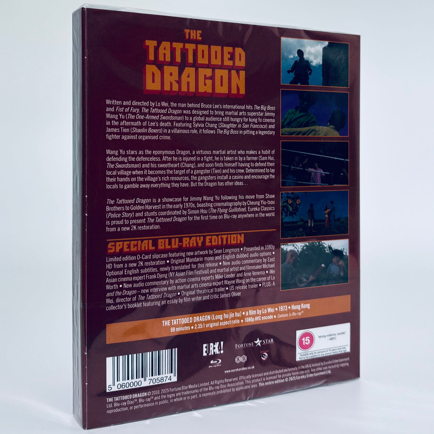 Tattooed Dragon Jimmy Wang Yu Blu-ray Eureka Lo Wei Sylvia Chang Samuel Hui