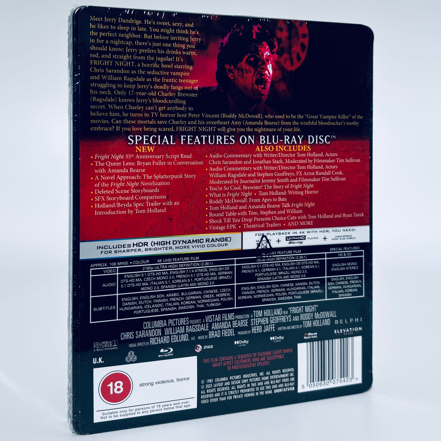 Fright Night 4K Ultra HD 1985 UHD Blu-ray SteelBook Steel Book
