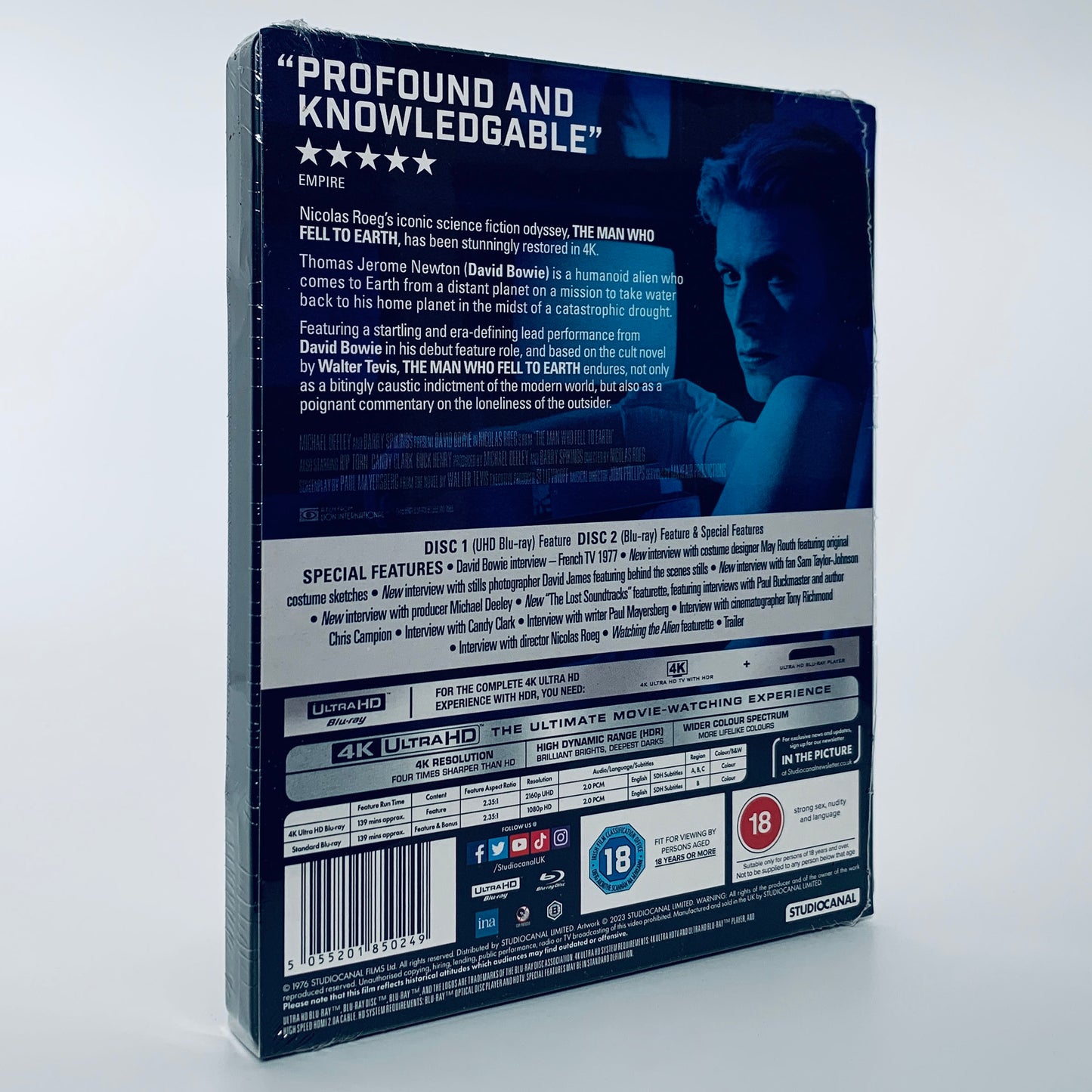Man Who Fell to Earth David Bowie SteelBook Steel Book 4K Ultra HD Studio Canal