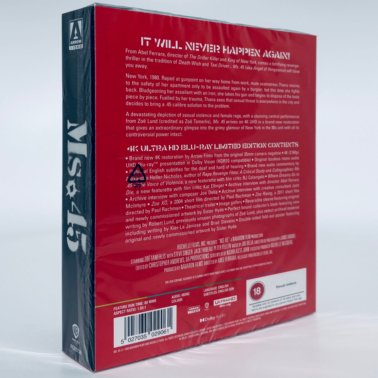Ms 45 4K Ultra HD Blu-ray 1981 UHD Arrow Angel of Vengeance Abel Ferrara miss