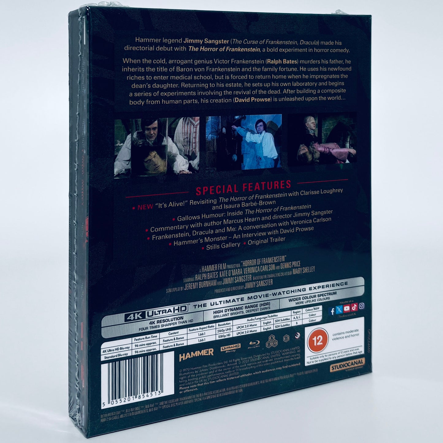 The Horror of Frankenstein 4K Ultra HD 1970 Hammer Blu-ray Studio Canal