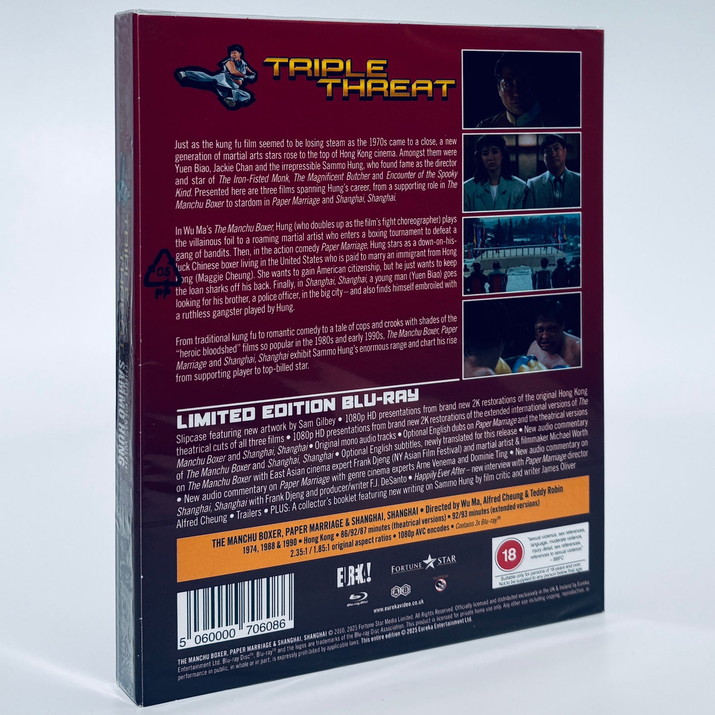 Triple Threat Blu-ray Sammo Hung Manchu Boxer Paper Marriage Shanghai Eureka