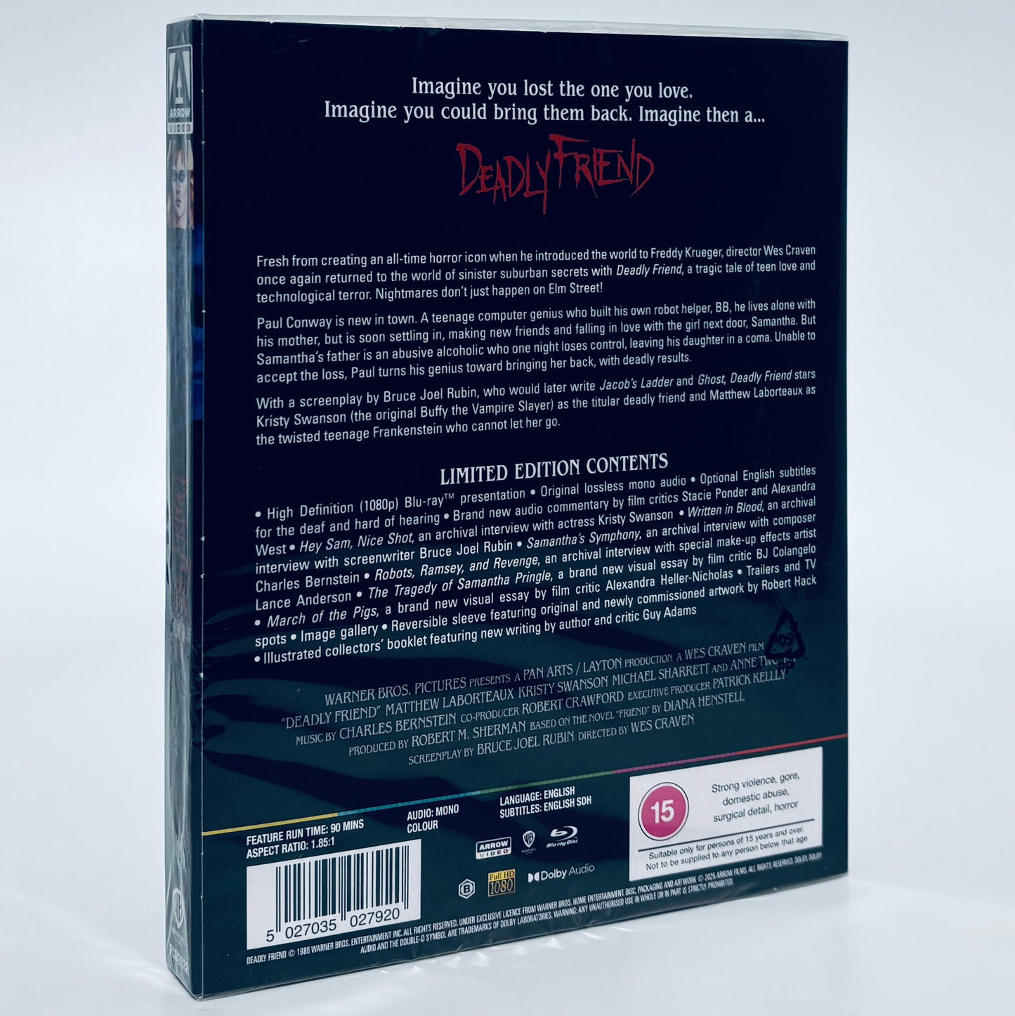 Deadly Friend 1986 Wes Craven Blu-ray Arrow Films Kristy Swanson