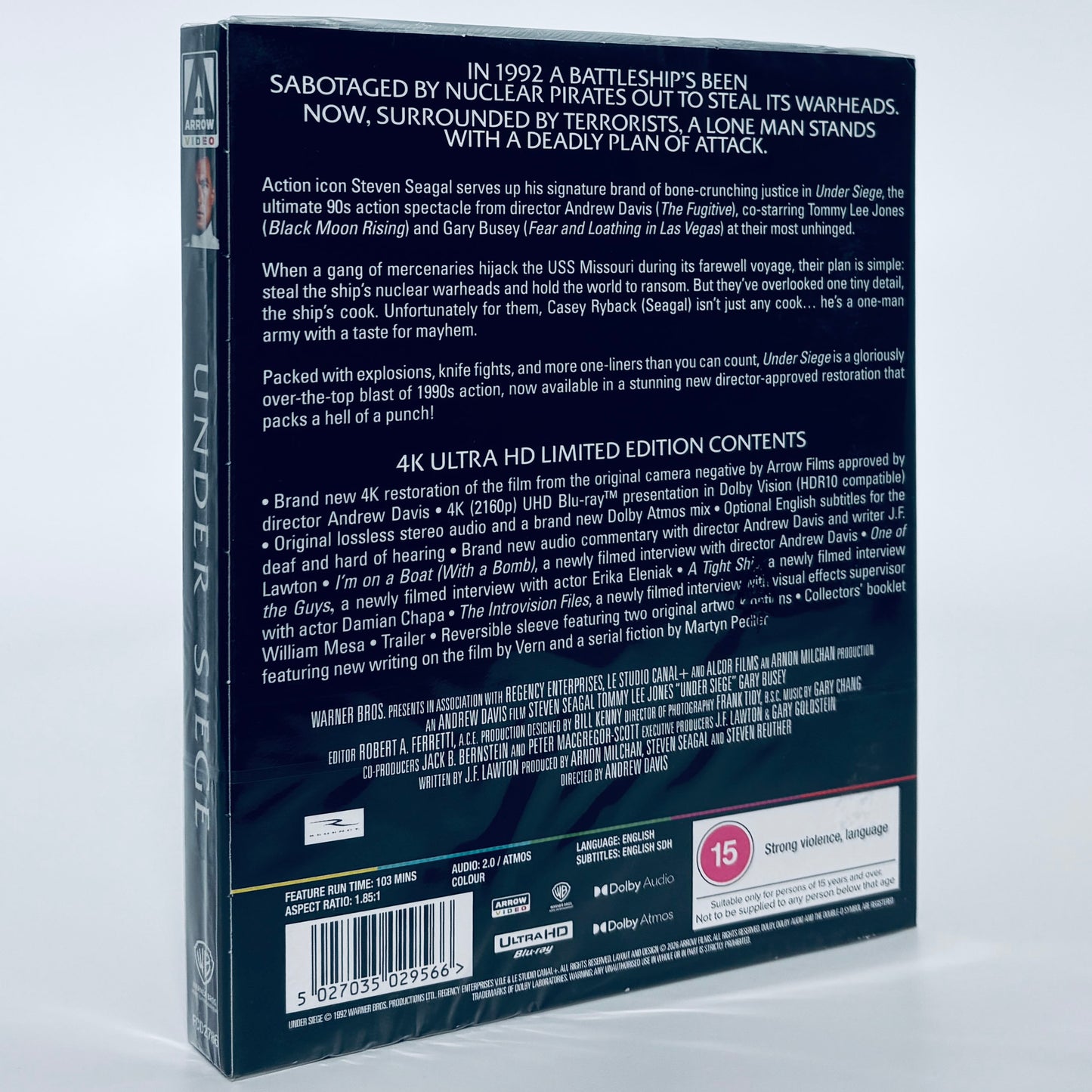 Under Siege 4K Ultra HD Steven Seagal 1992 Blu-ray Arrow