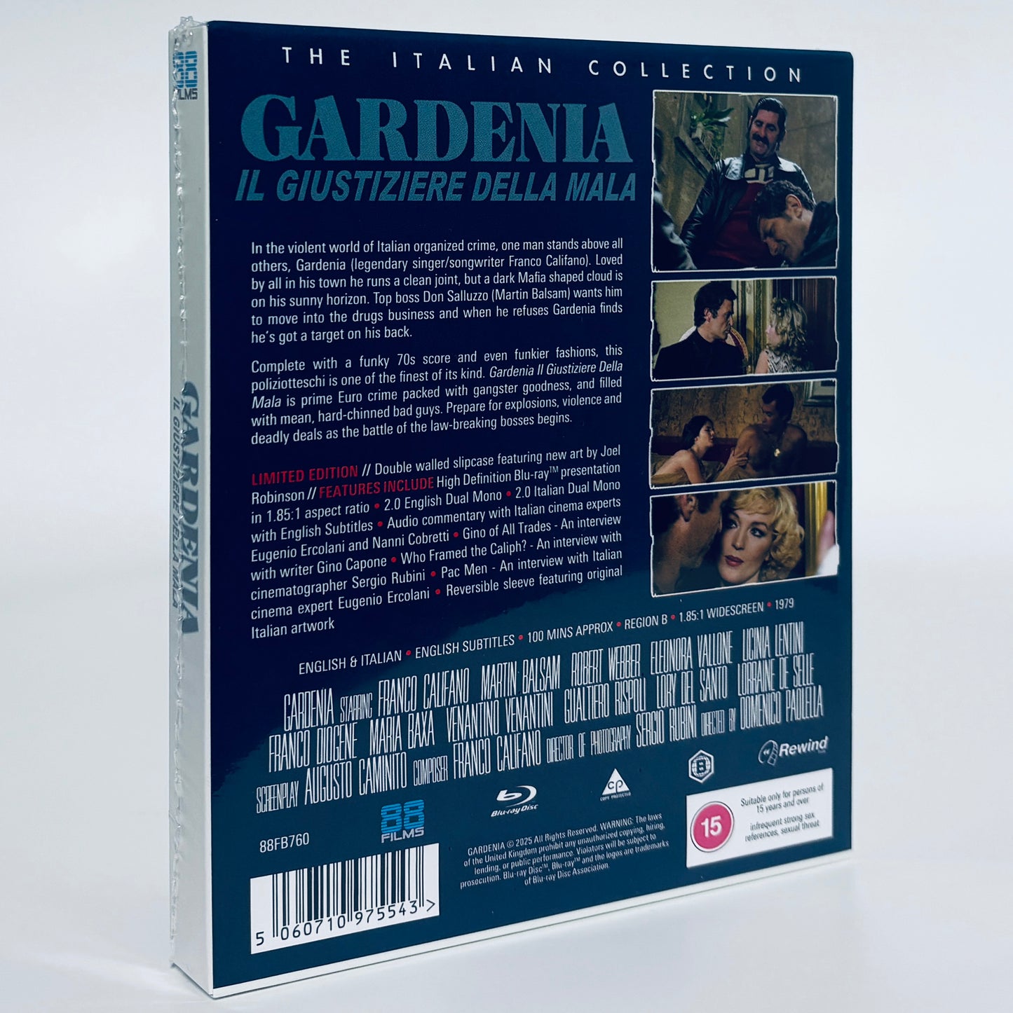 Gardenia Blu-ray 1978 88 Films Il Giustiziere Della Mala Domenico Paolella Mafia