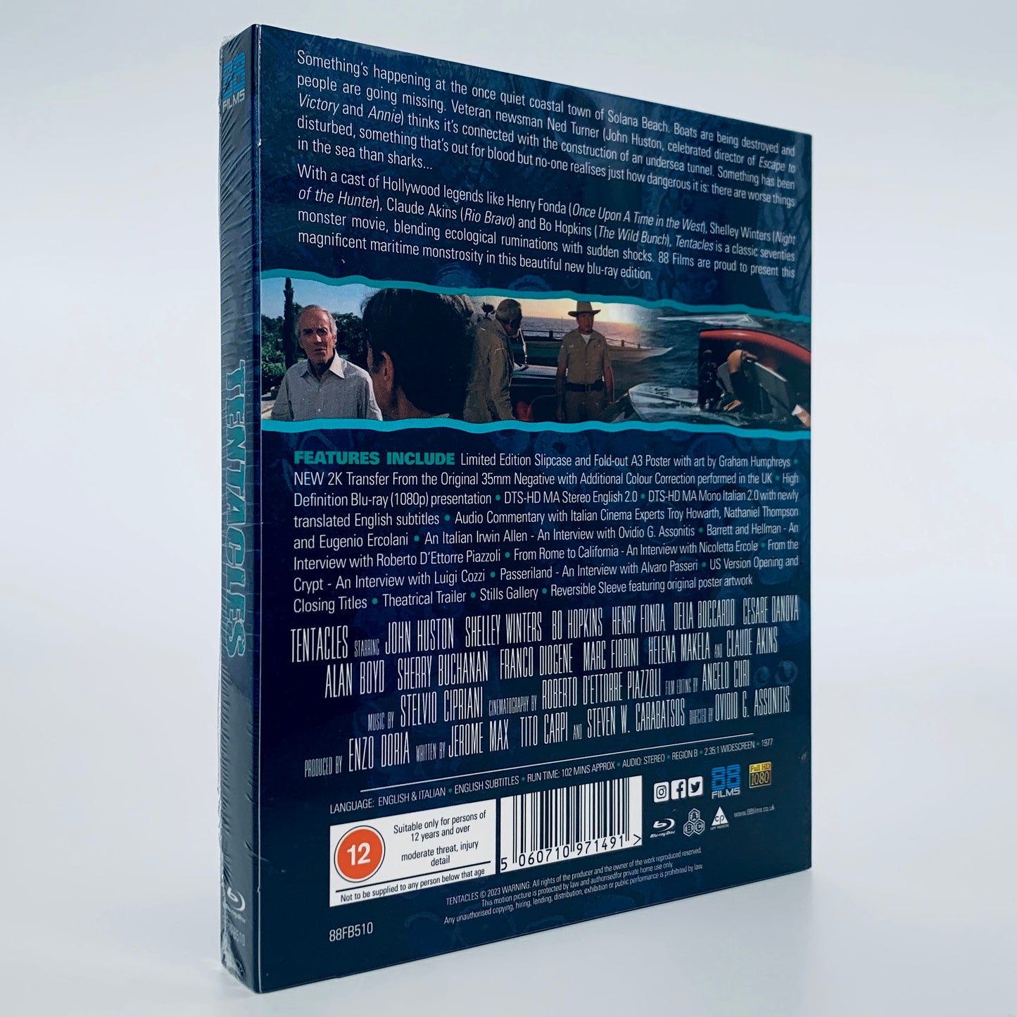 Tentacles Tentacoli Limited Slipcase Region B Blu-ray 88 Films UK