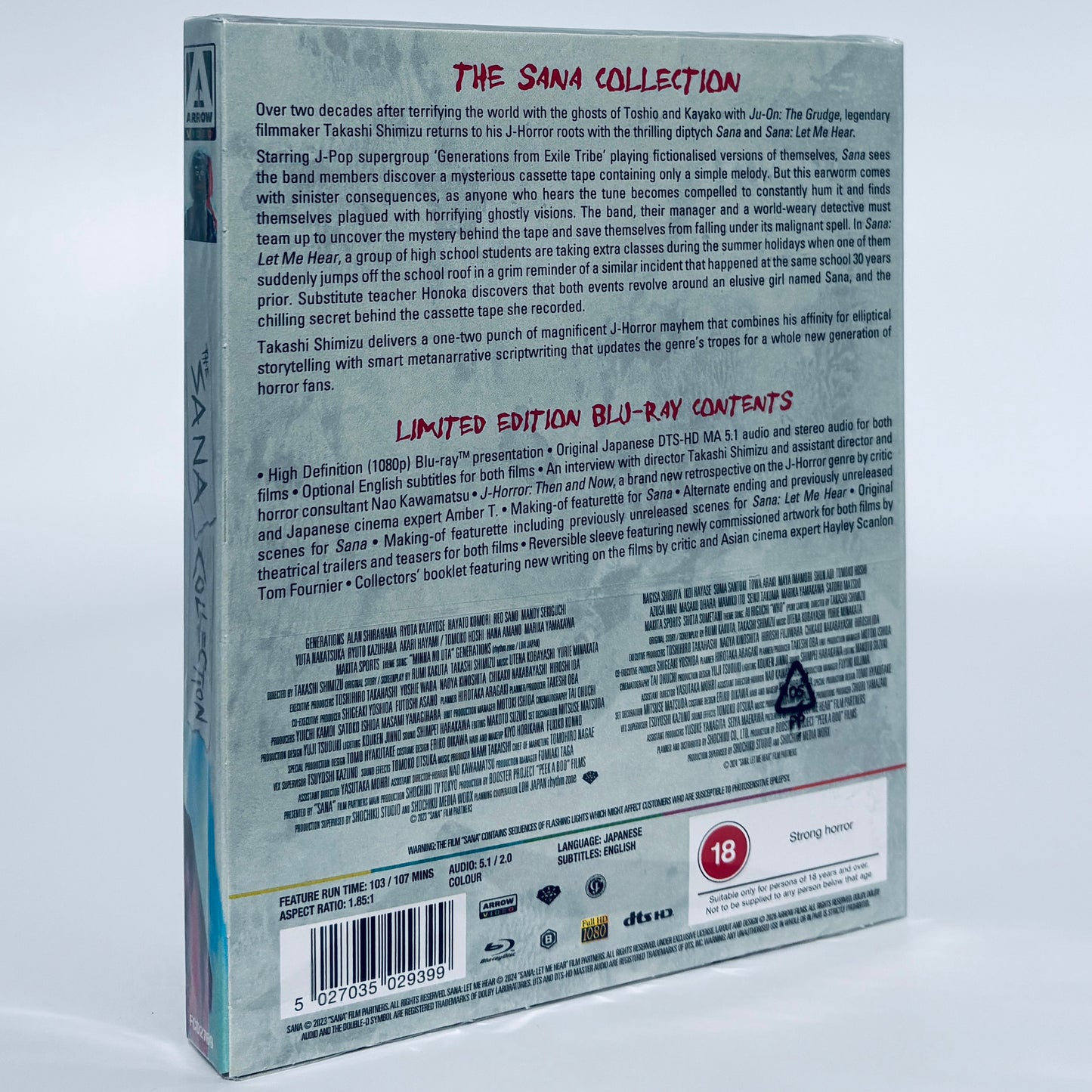 Sana Collection Blu-ray Takashi Shimizu Arrow Films Let Me Hear