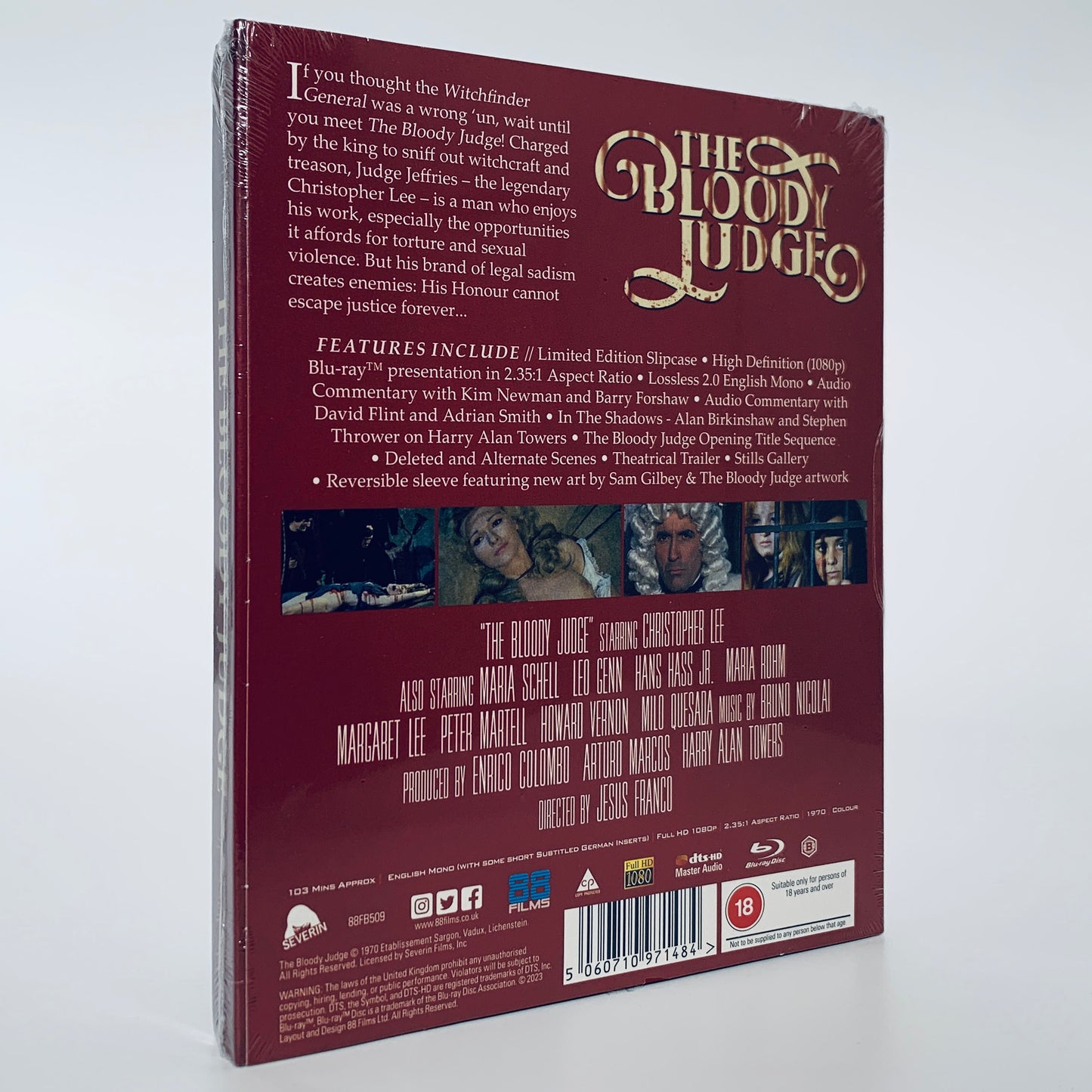 Bloody Judge Jesus Franco Christopher Lee Limited Region B Blu-ray 88 Films