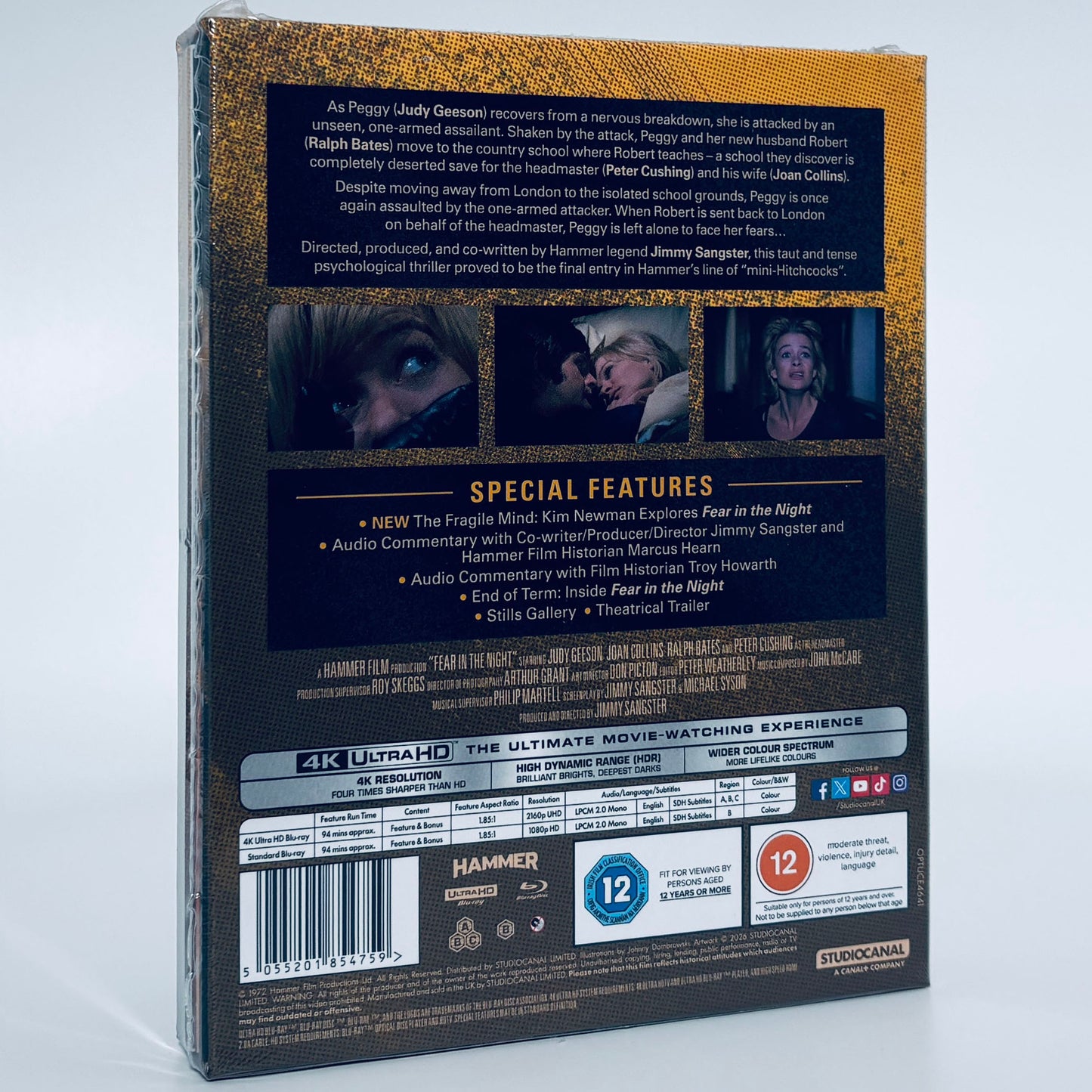 Fear in the Night 4K Ultra HD 1972 Hammer Blu-ray Studio Canal Dynasty of Fear Honeymoon Peter Cushing