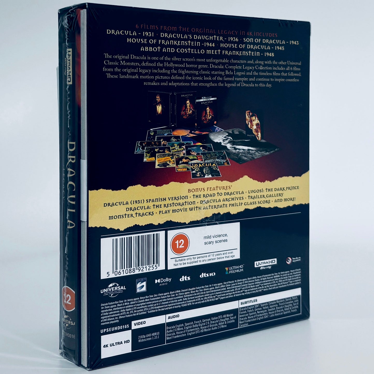 Dracula Complete Legacy 4K Ultra HD Blu-ray Daughter Son House Frankenstein Abbott & Costello