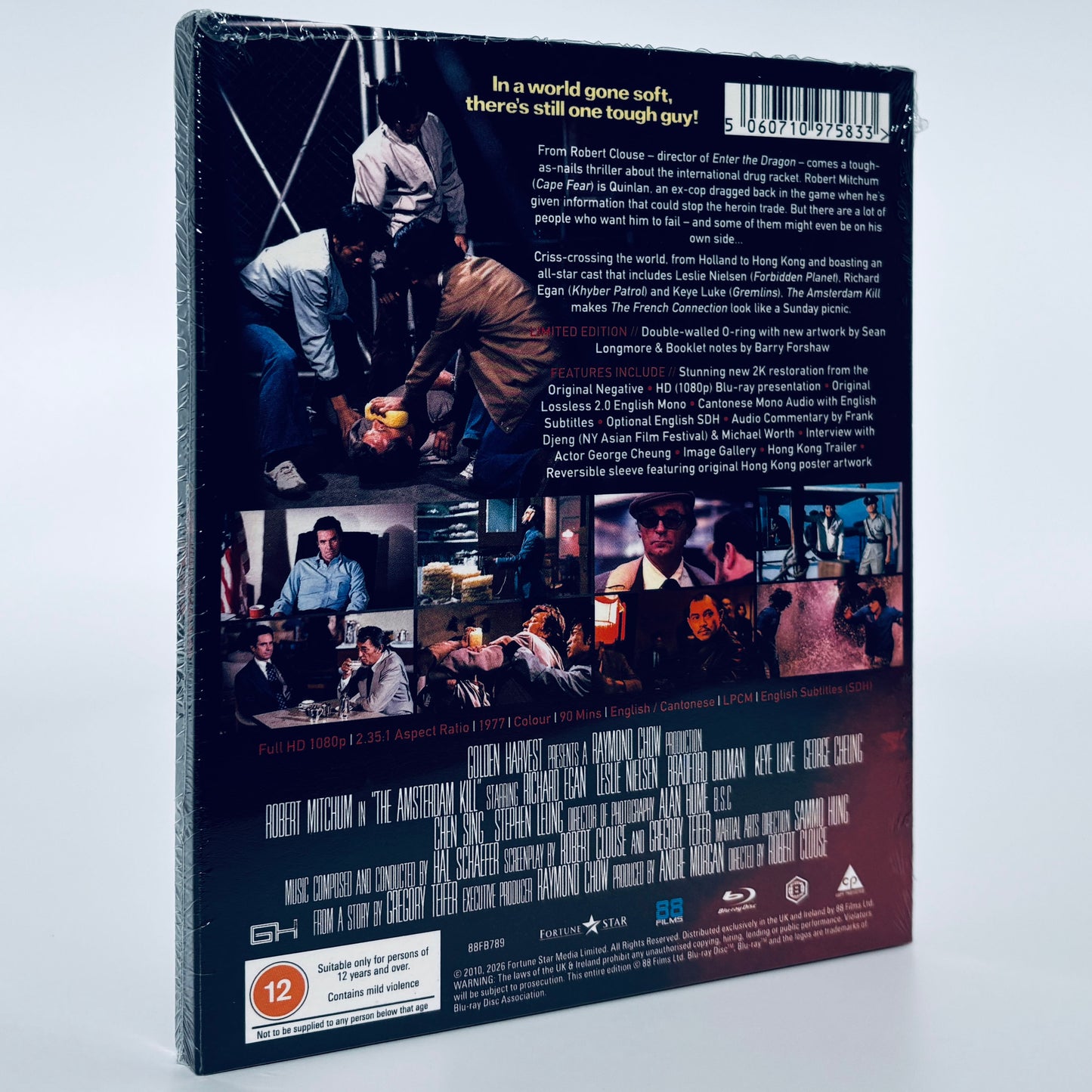 The Amsterdam Kill Blu-ray 88 Films Golden Harvest Robert Clouse Leslie Nielsen Robert Mitchum