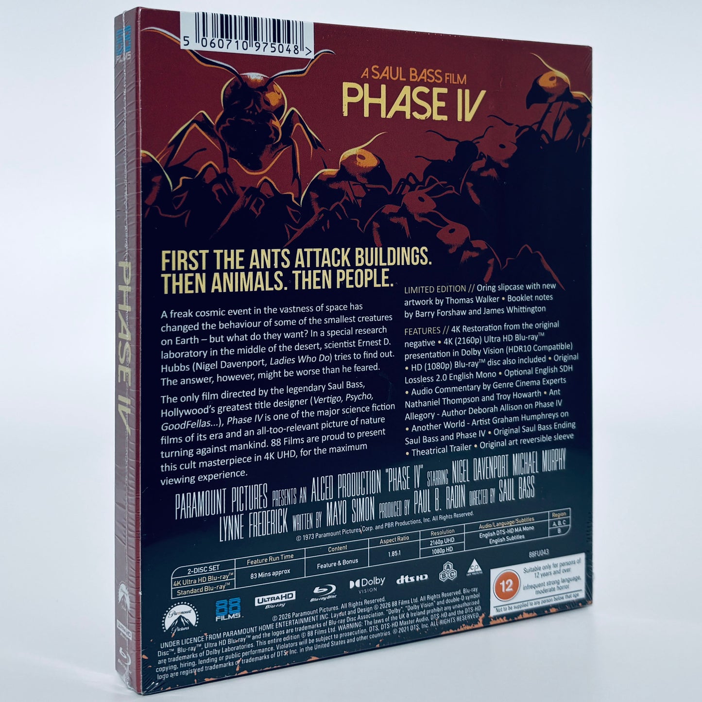 Phase IV 4K Ultra HD UHD Blu-ray 88 Films 4 Saul Bass Nigel Davenport