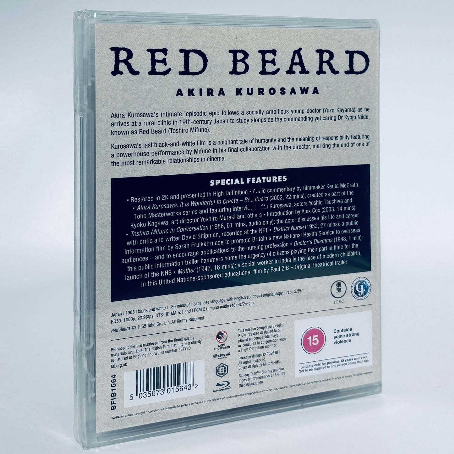 Red Beard Blu-ray Akira Kurosawa 1965 BFI Toshiro Mifune