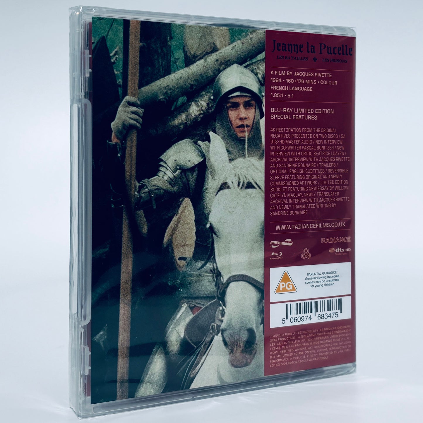 Jeanne la pucelle Blu-ray 1994 Radiance Joan the Maid Jacques Rivette Sandrine Bonnaire Joan of Arc