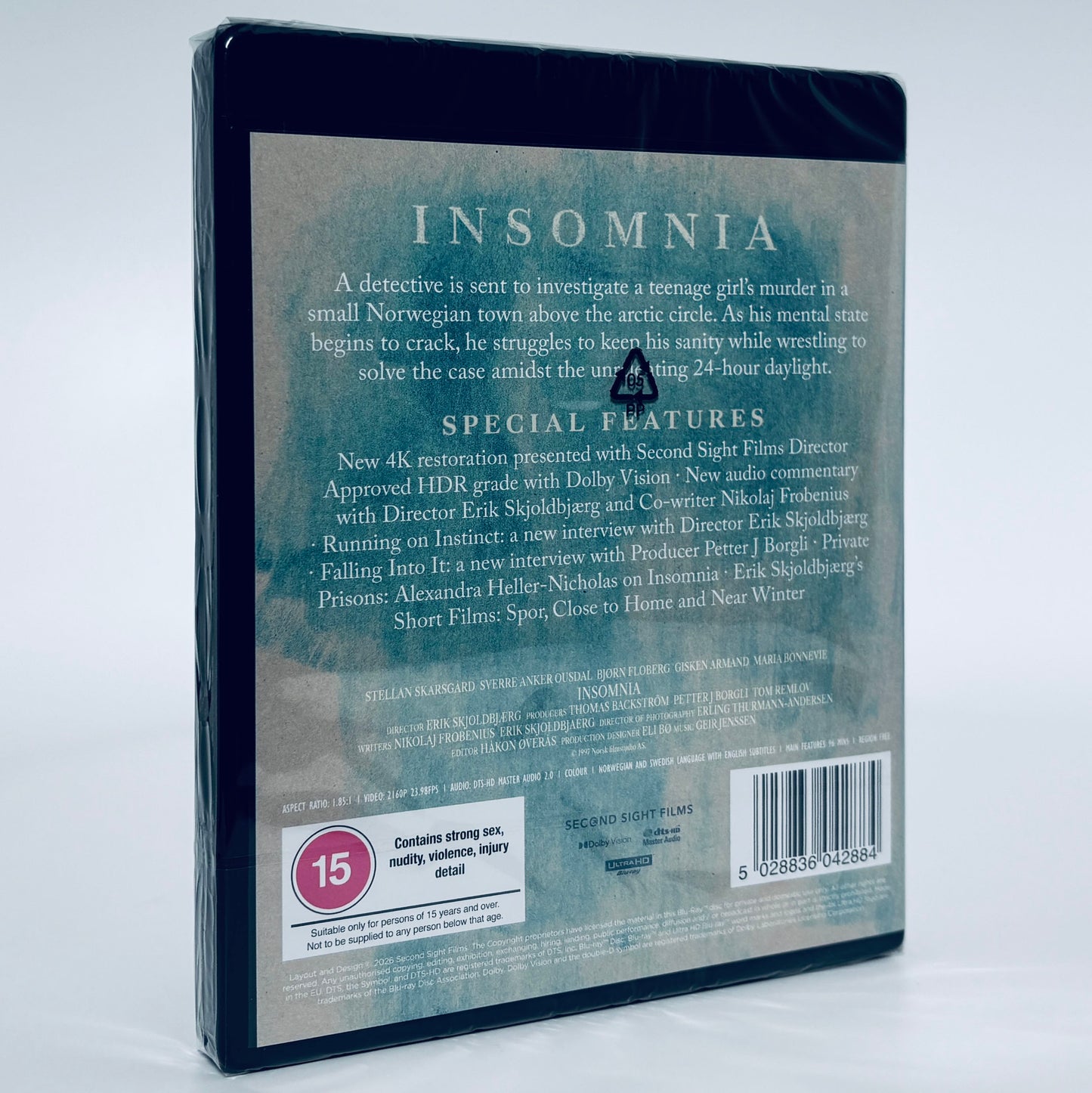 Insomnia 4K Ultra HD Blu-ray 1997 Second Sight Erik Skjoldbjærg Stellan Skarsgård Standard