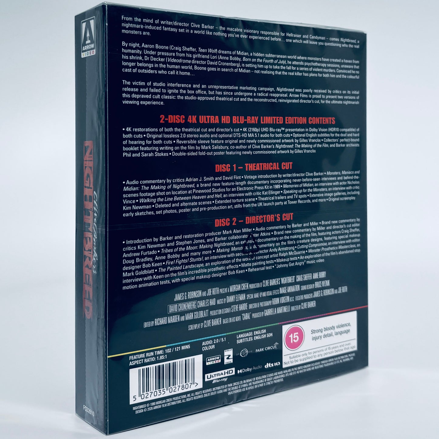 Nightbreed 4K Ultra HD 1990 Clive Barker Blu-ray Arrow Night breed
