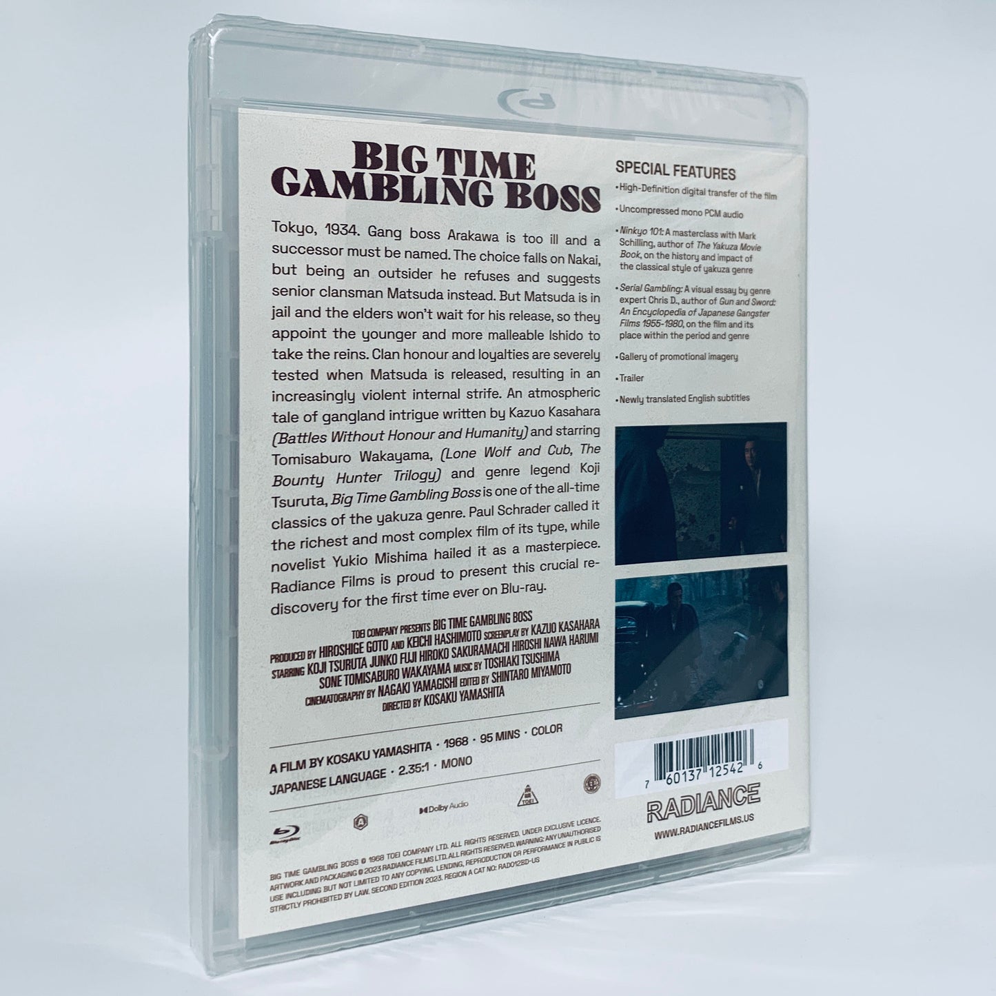 Big Time Gambling Boss Blu-ray Radiance Yakuza Tomisaburo Wakayama Koji Tsuruta