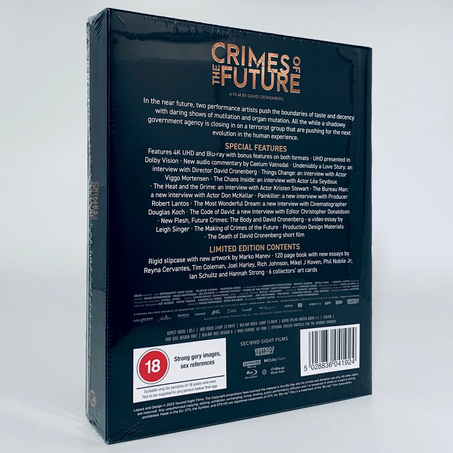 Crimes of the Future Limited Edition 4K Ultra HD Blu-ray Second Sight David Cronenberg Viggo Mortensen