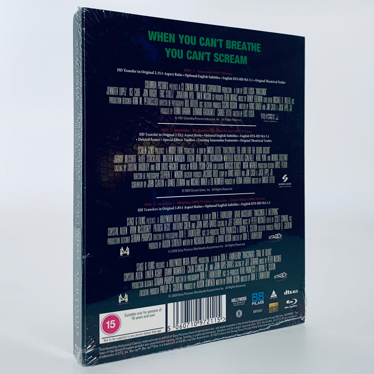 Anaconda Collection 2 3 4 II III IV Anacondas Region B Blu-ray 88 Films