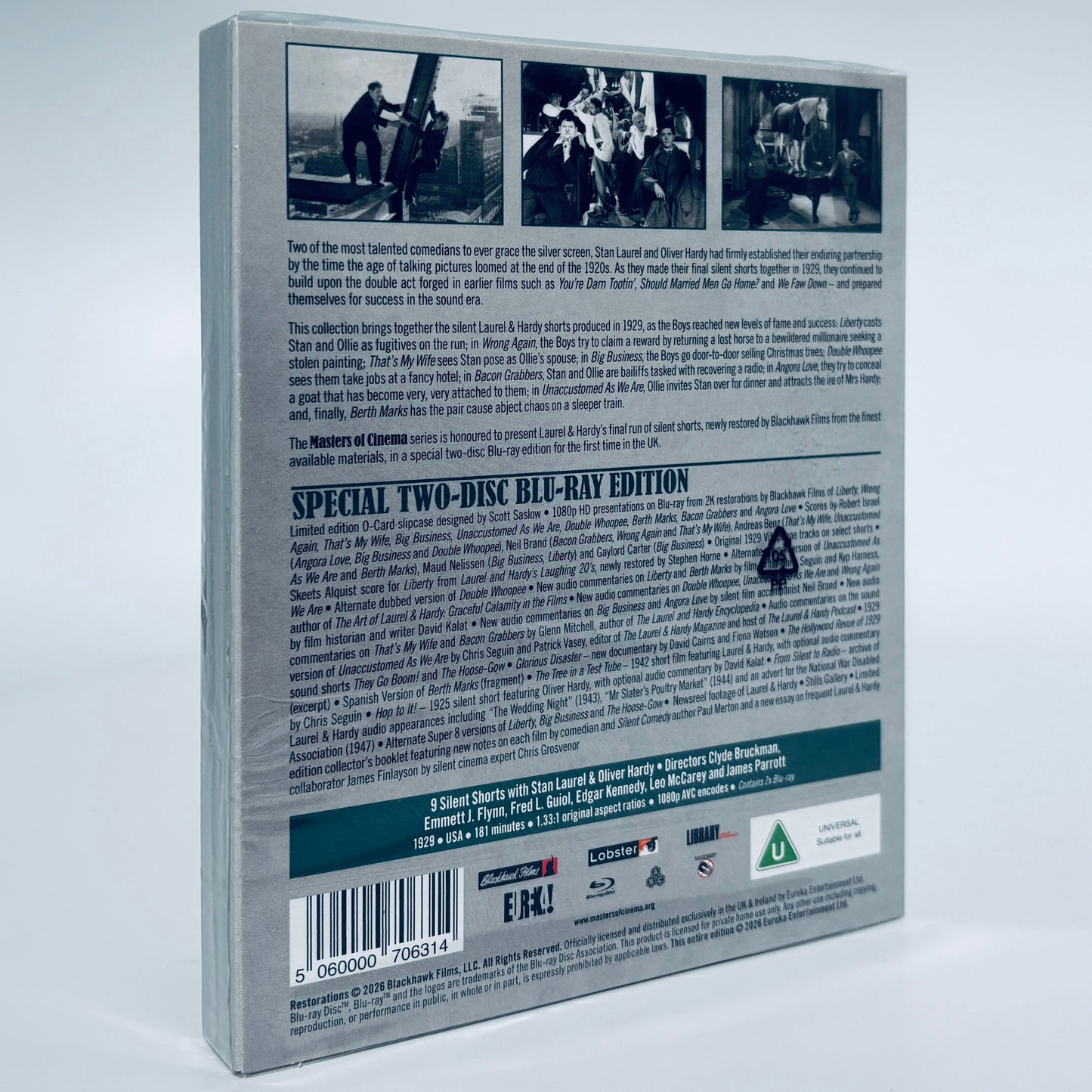 Laurel and Hardy The Silent Years 1929 Blu-ray 2-Disc Eureka UK