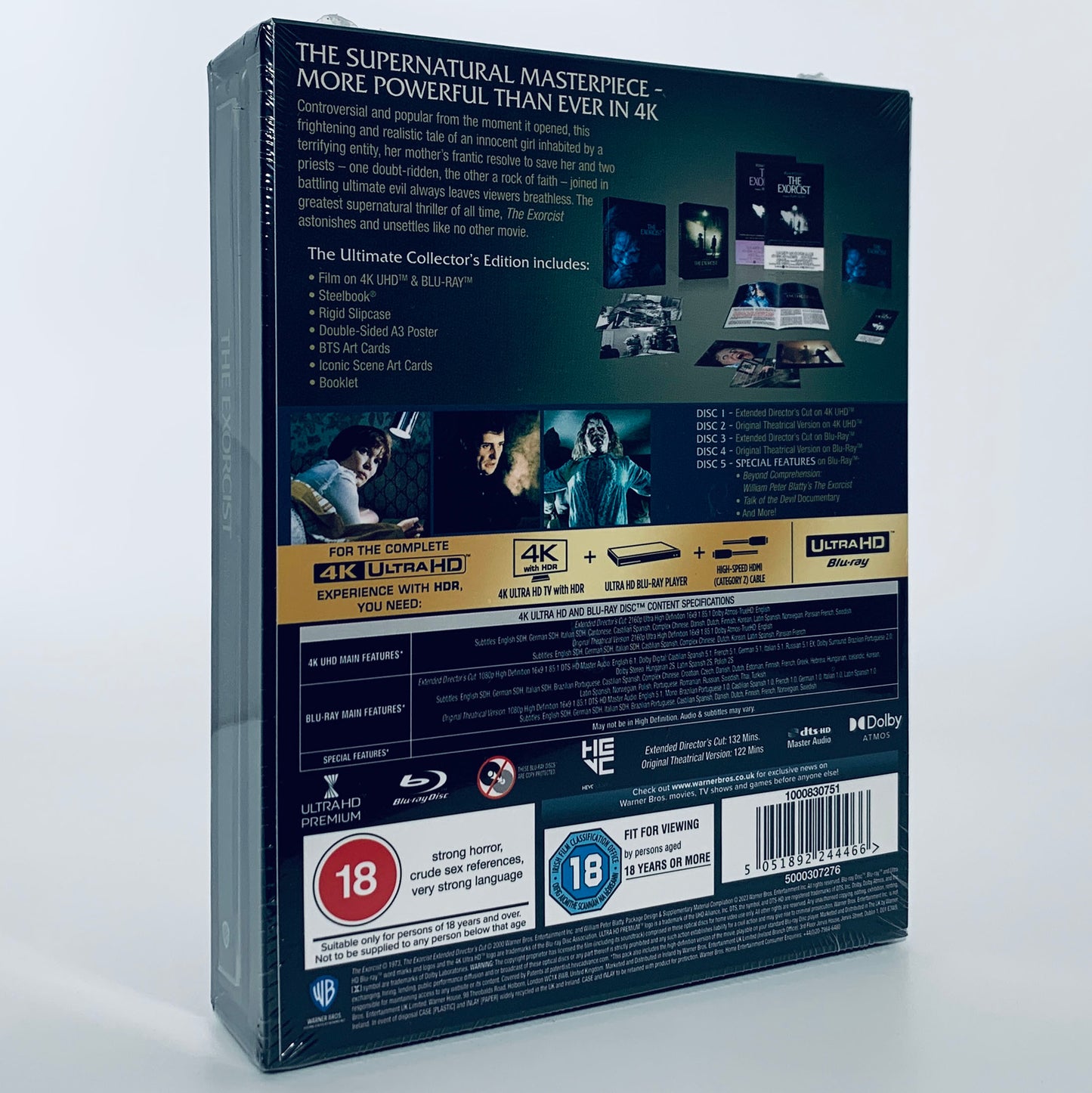 The Exorcist 5-Disc 4K Ultra HD Blu-ray SteelBook Warner Limited Edition Poster