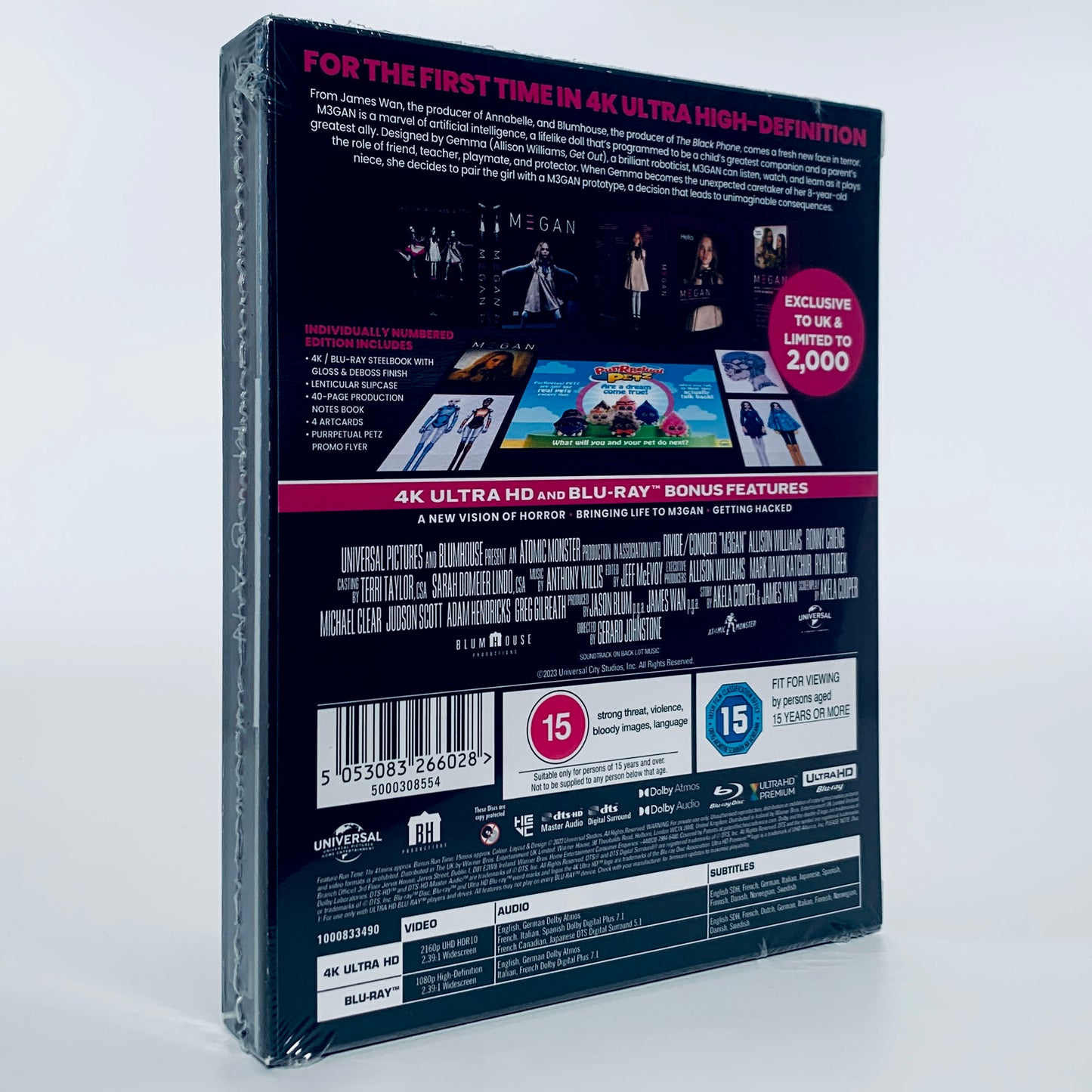 Megan M3GAN horror UHD 4K Limited Edition SteelBook Ultra HD Blu-ray