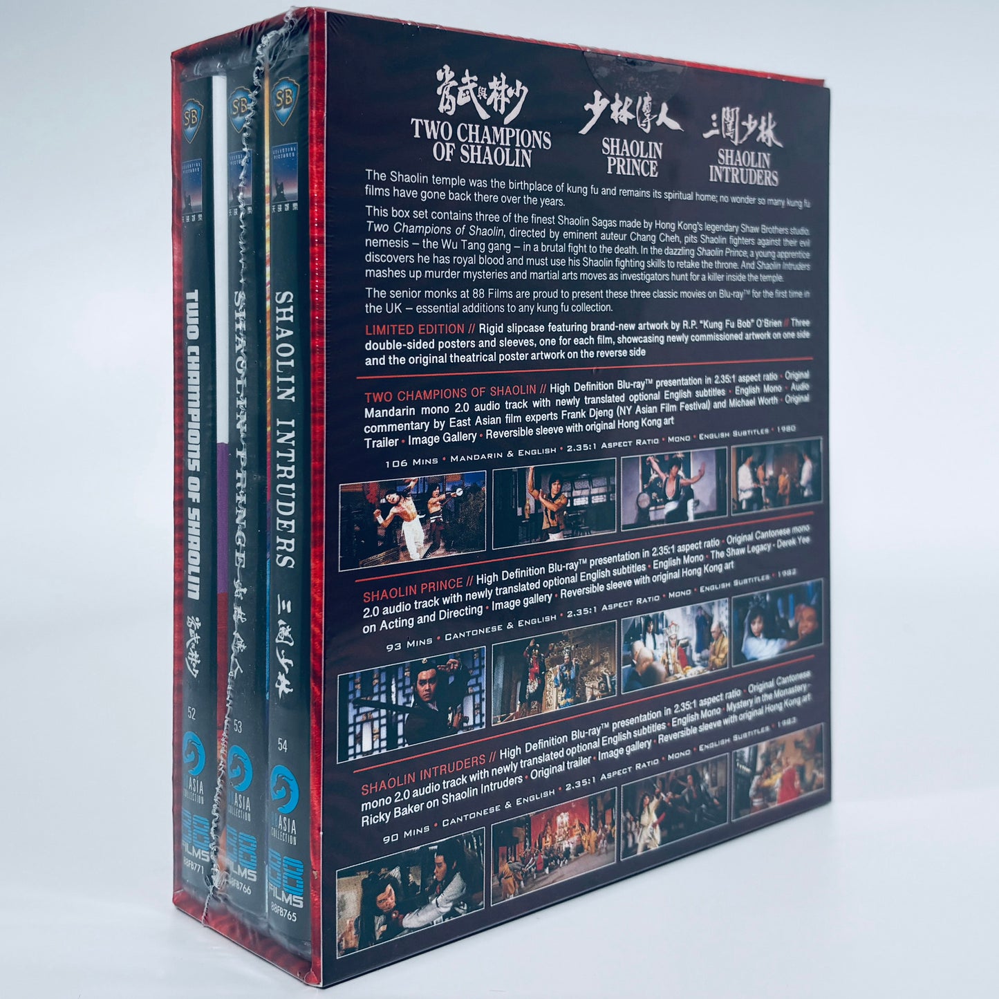 Shawscope Triple Feature Blu-ray 88 Films Two Champions of Shaolin Prince Intruders Shaw Brothers