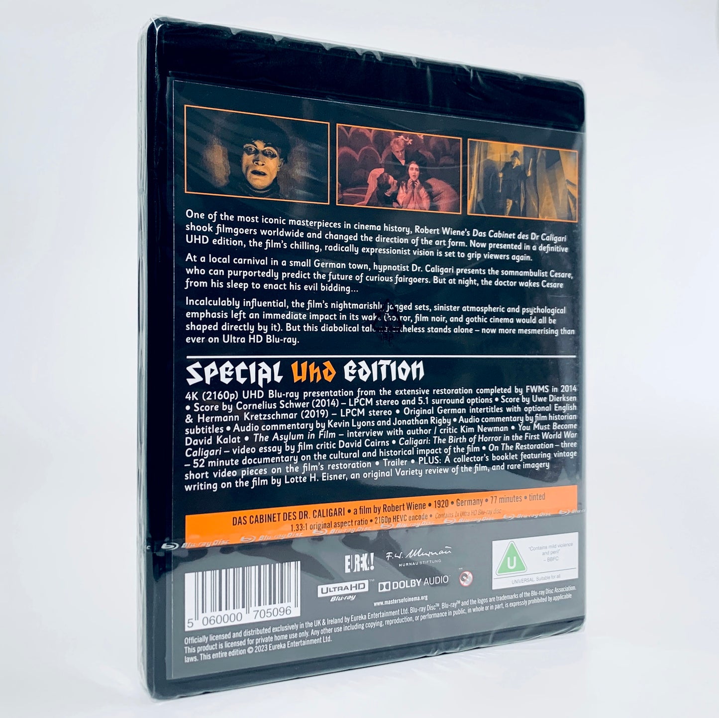 Das Cabinet des Dr. Caligari UHD 4K Eureka Ultra HD Blu-ray UK Cabinet of