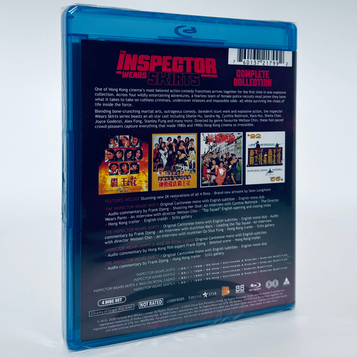 The Inspector Wears Skirts Collection Blu-ray Top Squad 88 Films II III IV 2 3 4 Cynthia Rothrock Kara Hui Cynthia Khan Sibelle Hu Amy Yip,