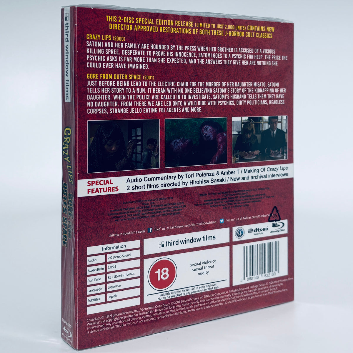 Crazy Lips Gore From Outer Space Blu-ray Third Window Films Japanese Hirohisa Sasaki