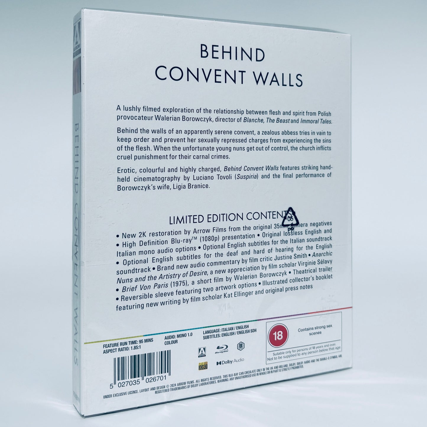 Behind Convent Walls 1978 Limited Region B Blu-ray Arrow Films UK Nunsploitation