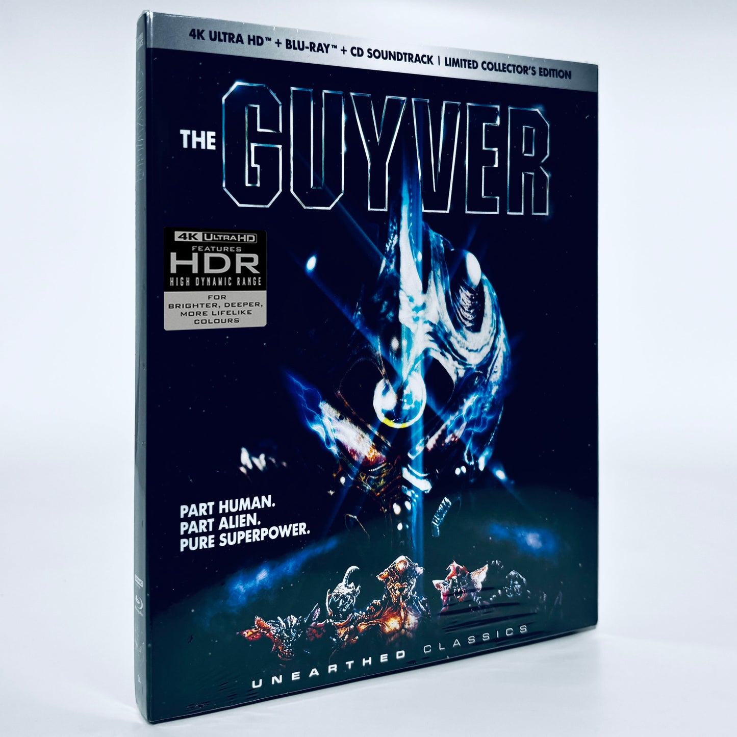 The Guyver 4K Ultra HD Blu-ray UHD 1991 CD Soundtrack Unearthed Classics Mutronics