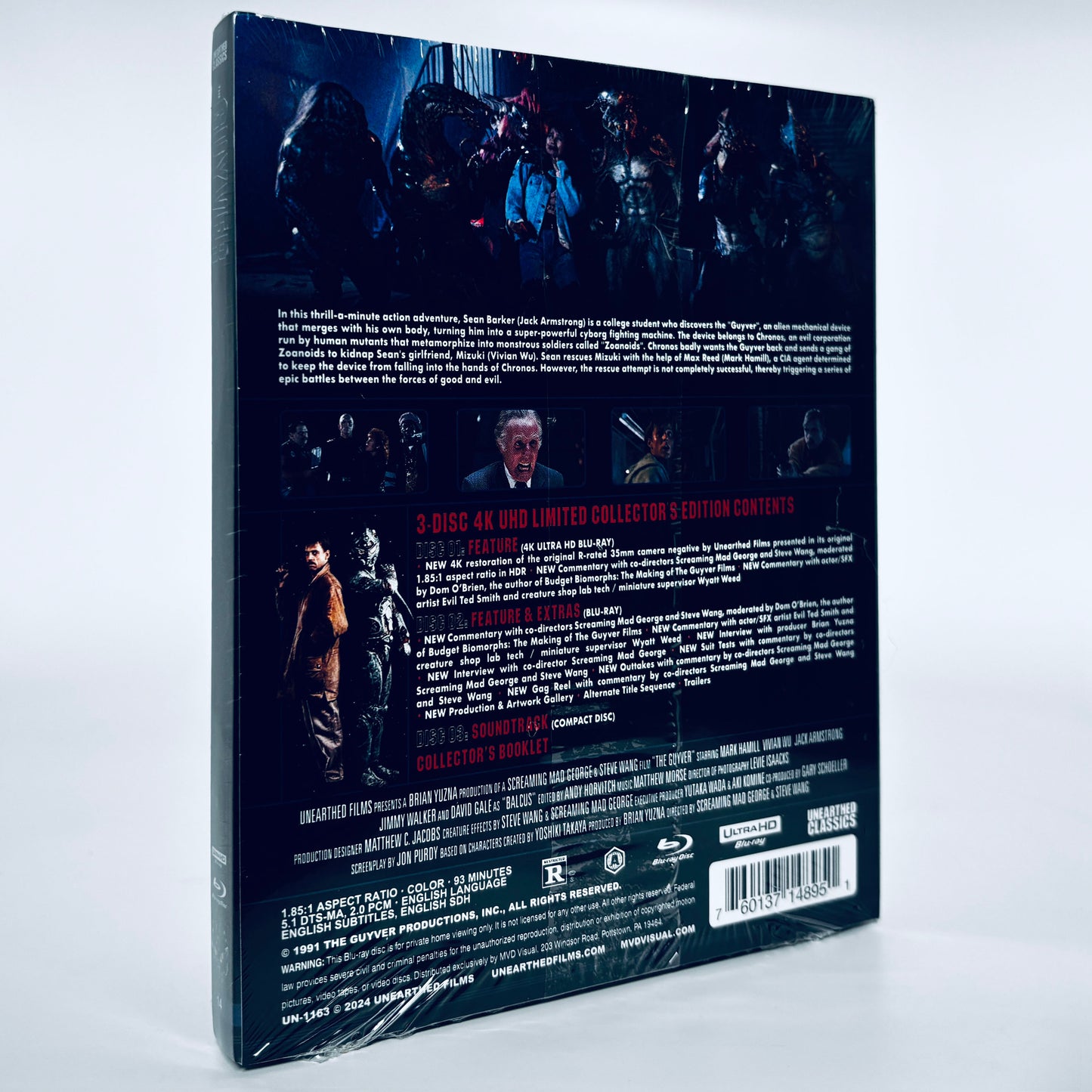The Guyver 4K Ultra HD Blu-ray UHD 1991 CD Soundtrack Unearthed Classics Mutronics