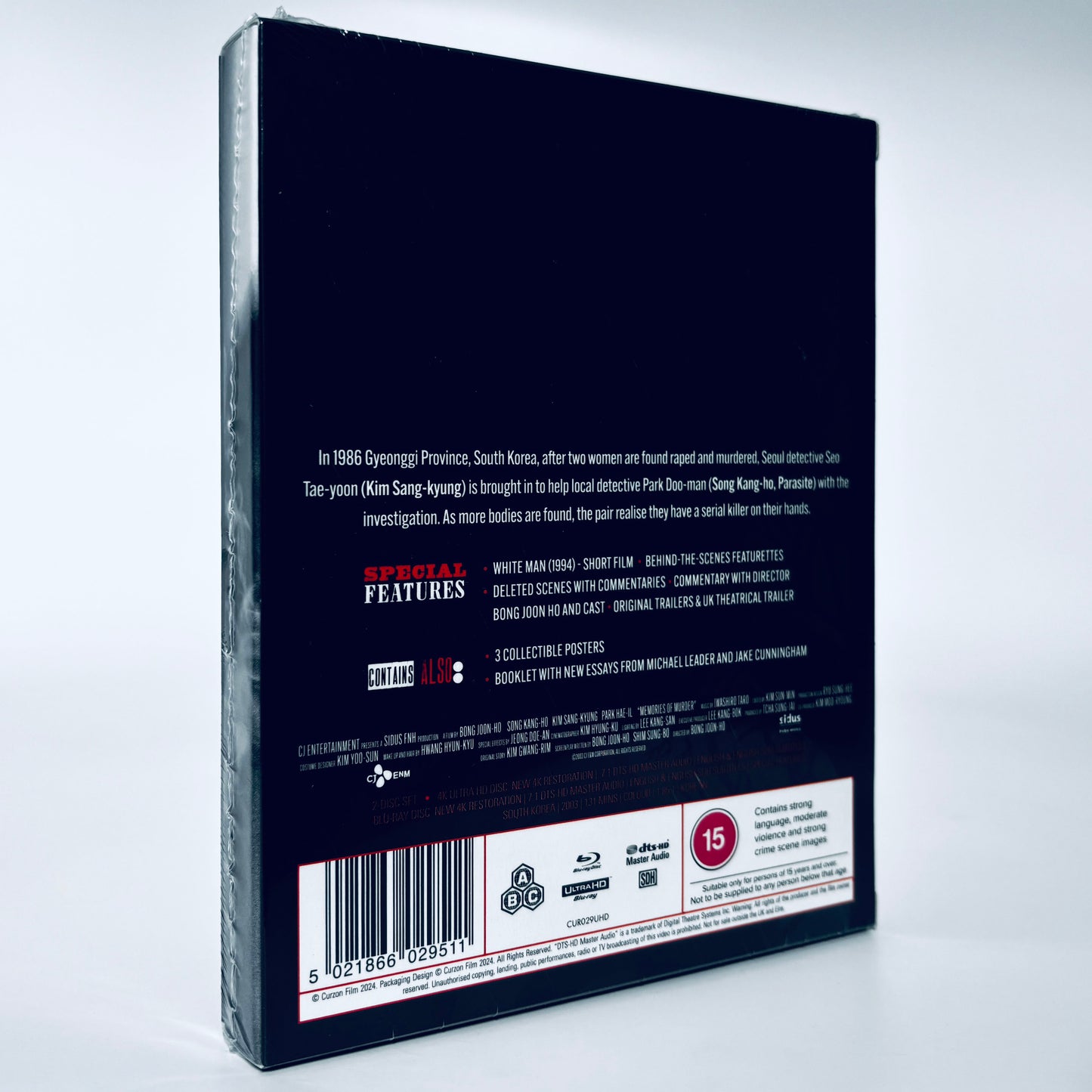 Memories of Murder UHD 4K Ultra HD Blu-ray Limited Edition Korean Bong Joon Ho